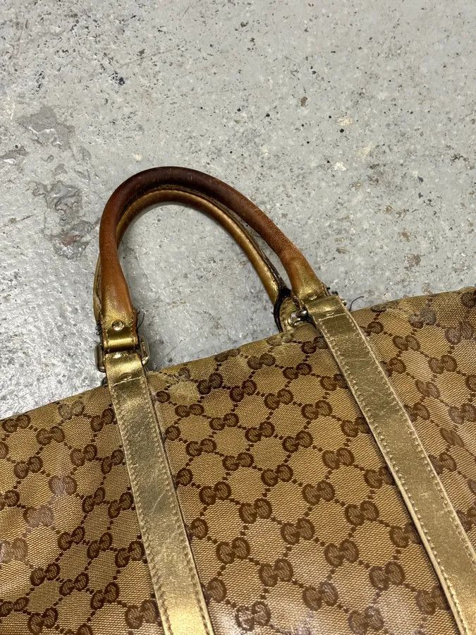 Gucci 2000s Gucci Beige Monogram Canvas Tote Bag Size ONE SIZE - 9 Thumbnail