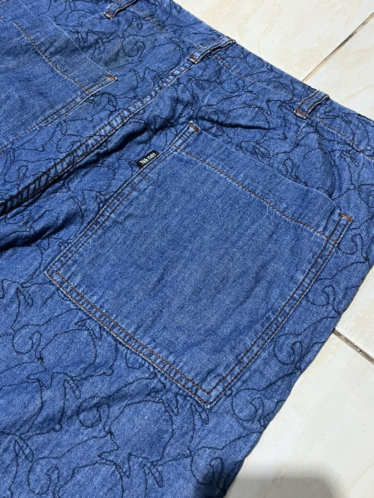 Ne-Net Issey miyake - Ne-net embroidery Indigo denim Size US 32 / EU 48 - 6 Thumbnail