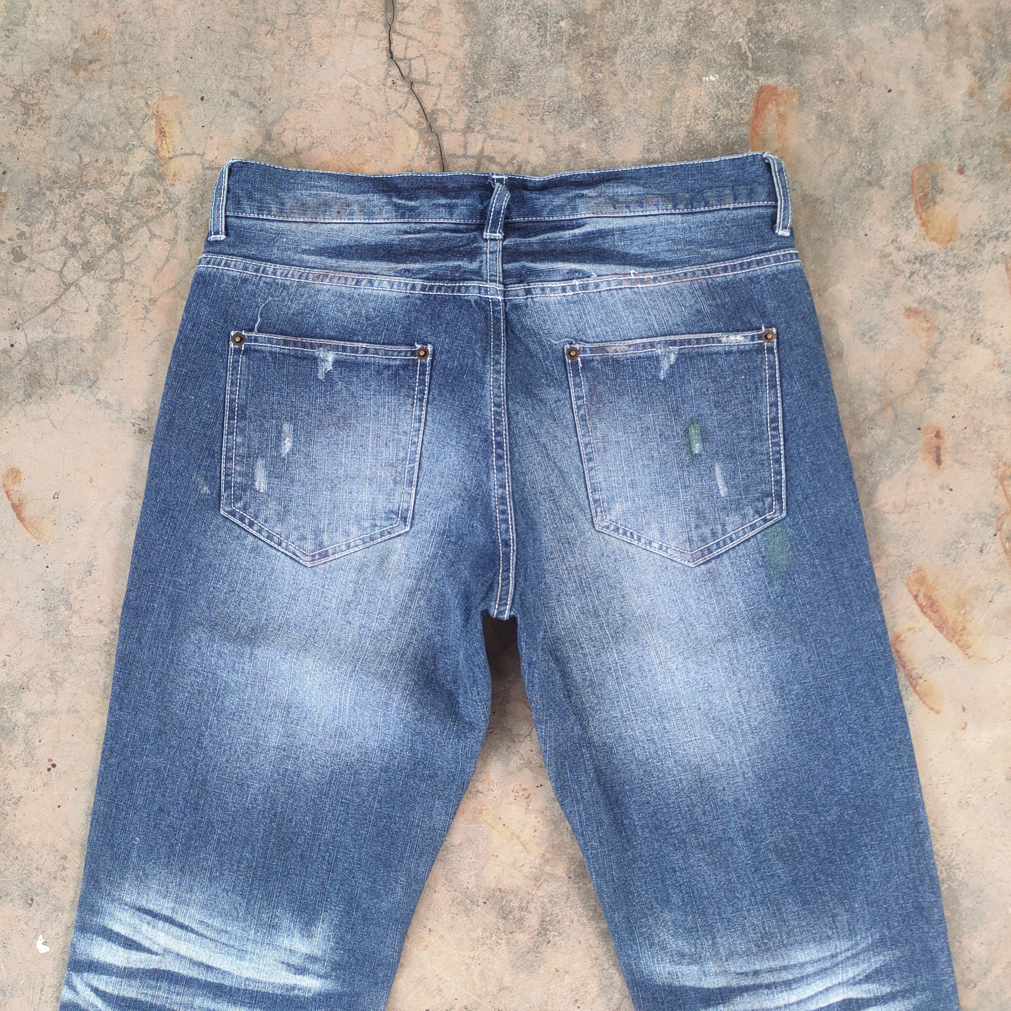 Jungles # VINTAGE STORM FADED DISTRESSED JEANS DENIM PANTS Size US 30 / EU 46 - 9 Thumbnail