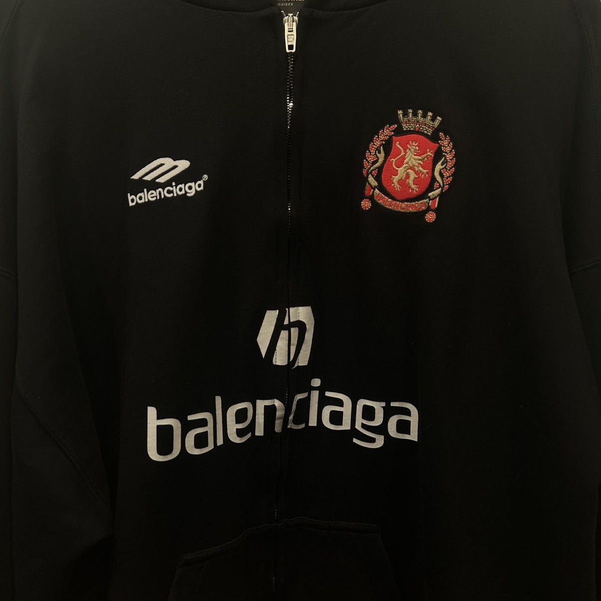 Balenciaga Balenciaga Paris Soccer Zip Up Hoodie Size US XXL / EU 58 / 5 - 3 Thumbnail