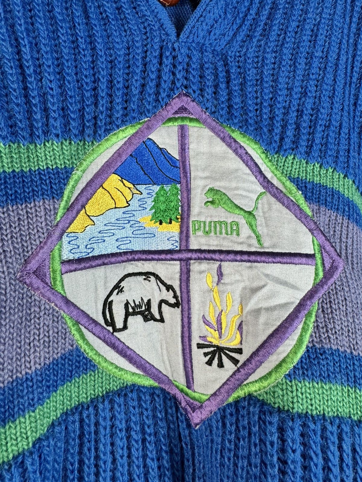 Puma Vintage 90s Puma Sweater Jumper Size US M / EU 48-50 / 2 - 4 Thumbnail