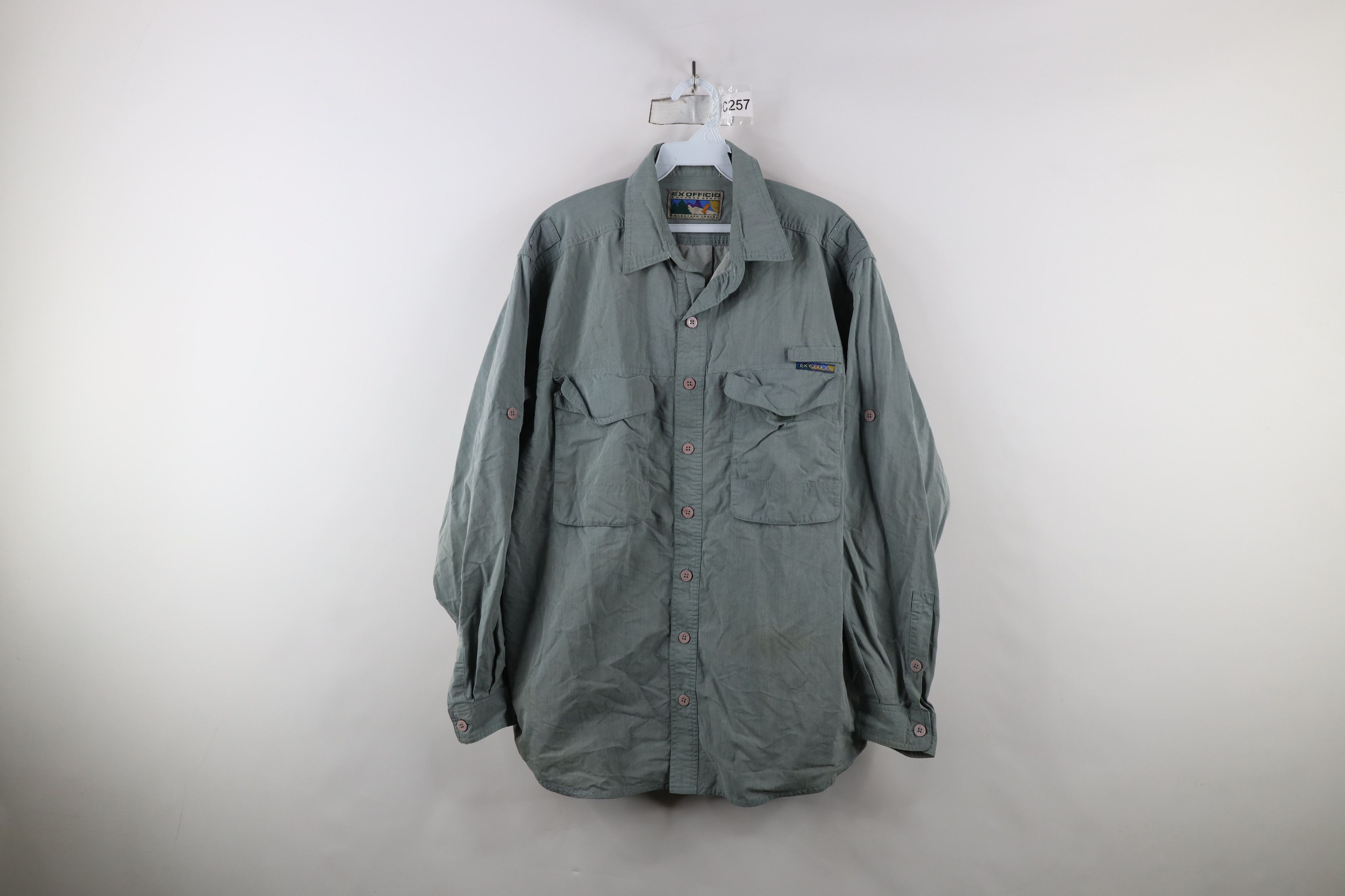 ExOfficio × Vintage Vintage 90s Exofficio Stonewash Hiking Safari Button Shirt Size US M / EU 48-50 / 2 - 1 Thumbnail
