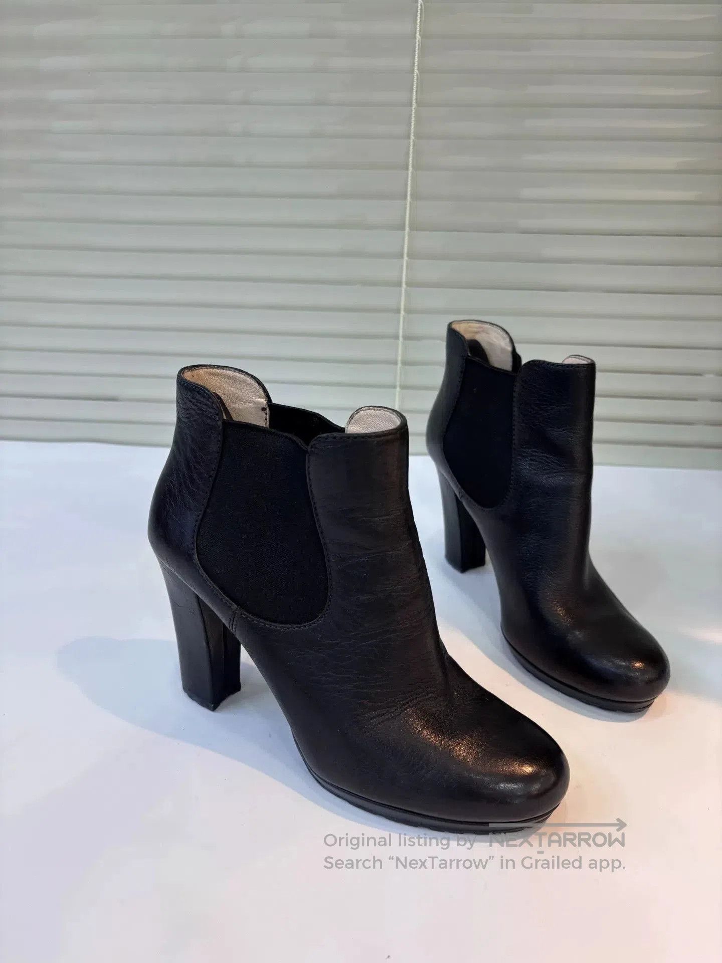 Prada Prada Black Leather Ankle Boots. Size US 5.5 / IT 35.5 - 2 Thumbnail