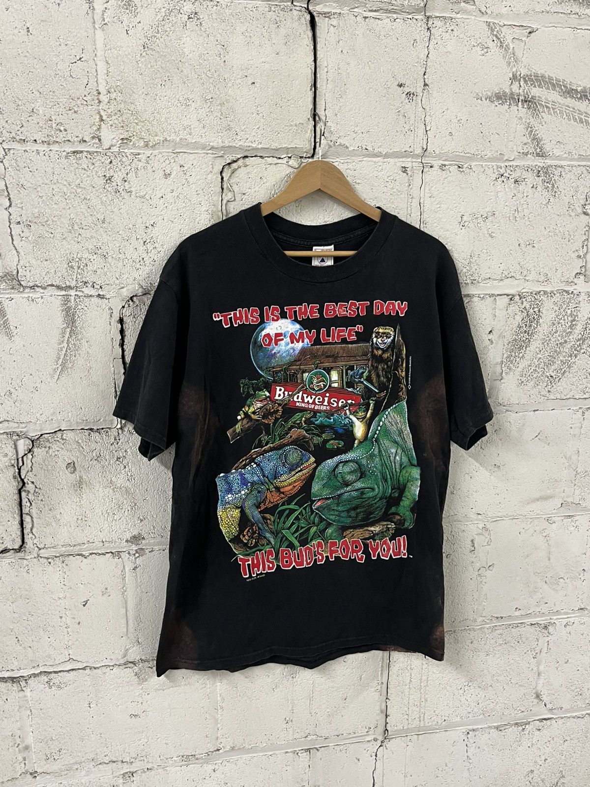 Budweiser Budweiser vintage 90s T-shirt rare streetwear hype thrashed Size US L / EU 52-54 / 3 - 2 Thumbnail