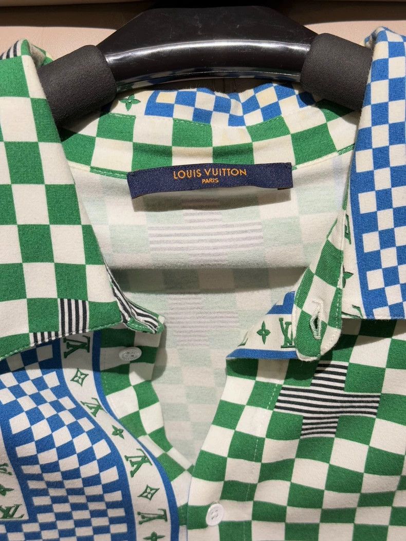 Louis Vuitton Louis Vuitton Full-print checkerboard print knit slim long- Size US L / EU 52-54 / 3 - 2 Thumbnail