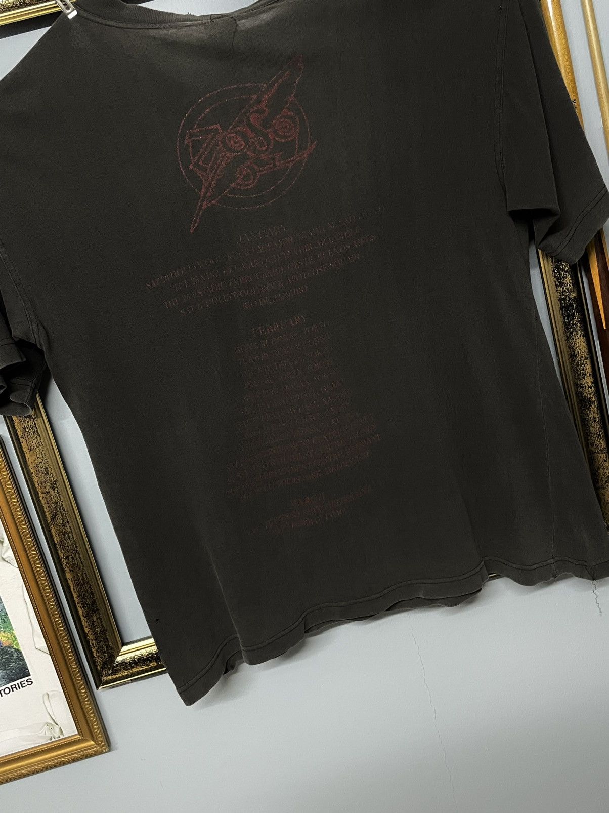 Band Tees Vintage 90s Original Jimmy Page & Robert Plan Sunfaded Tour Size US M / EU 48-50 / 2 - 11 Thumbnail
