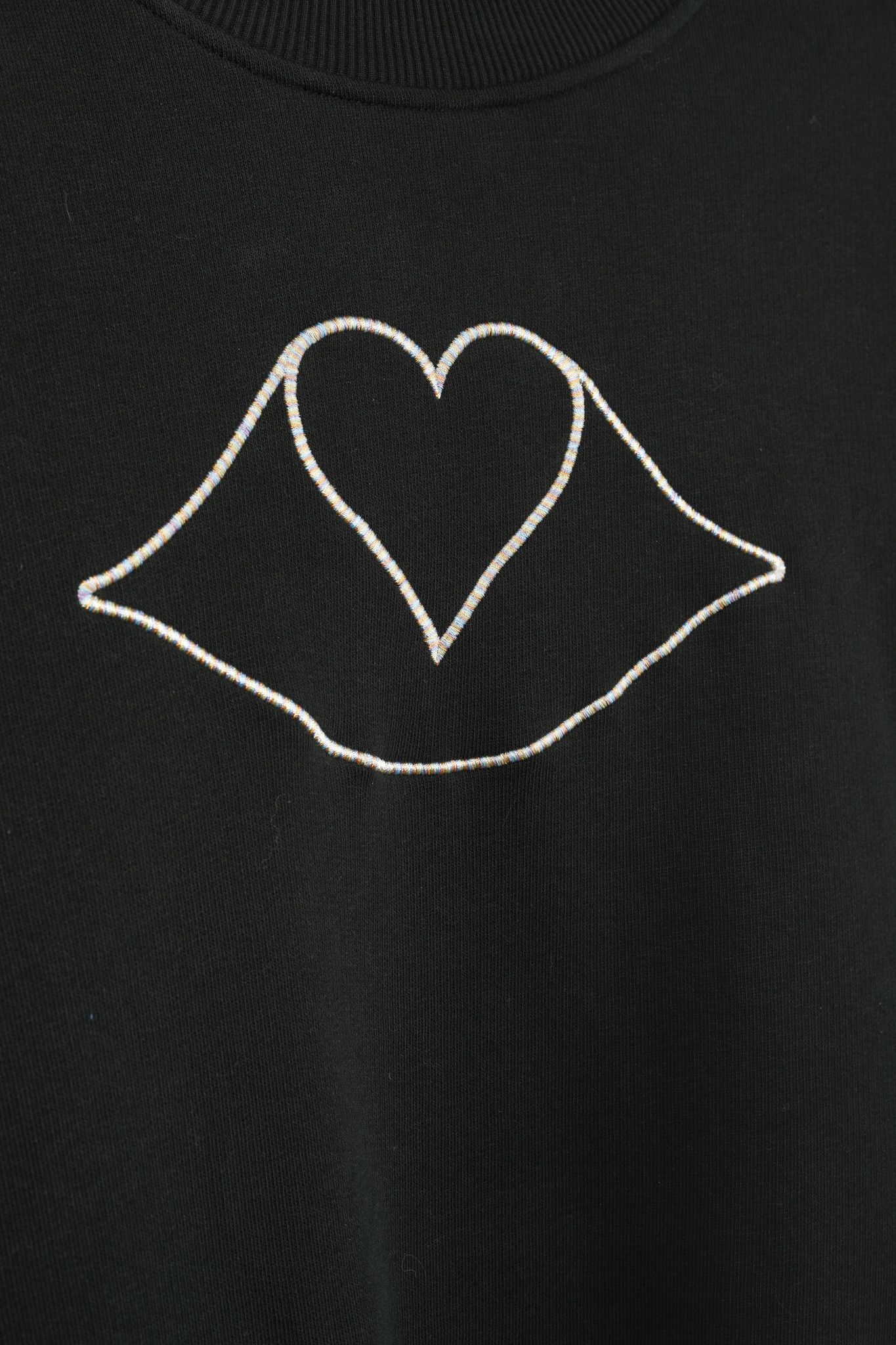 See by Chloe See by Chloe Pastel Heart Button Side Black Crewneck Size S / US 4 / IT 40 - 8 Thumbnail
