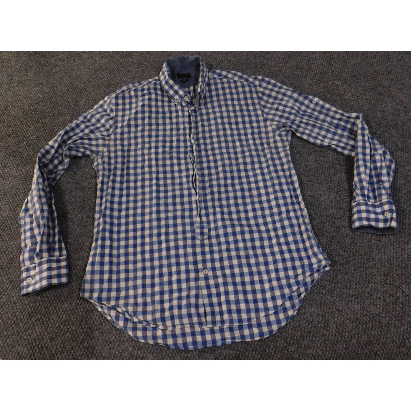 Zara Zara Shirt Mens Large Blue Plaid Button-Up Casual Button-Down Collar Classic Size US L / EU 52-54 / 3 - 5 Thumbnail