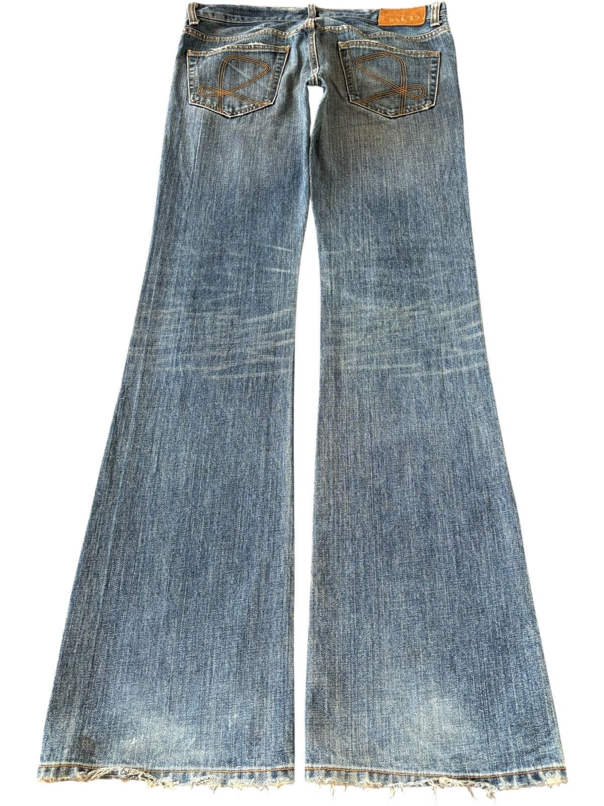 If Six Was Nine Vintage Japanese Brand Ripped Distressed Flare Jeans Size US 33 - 2 Thumbnail