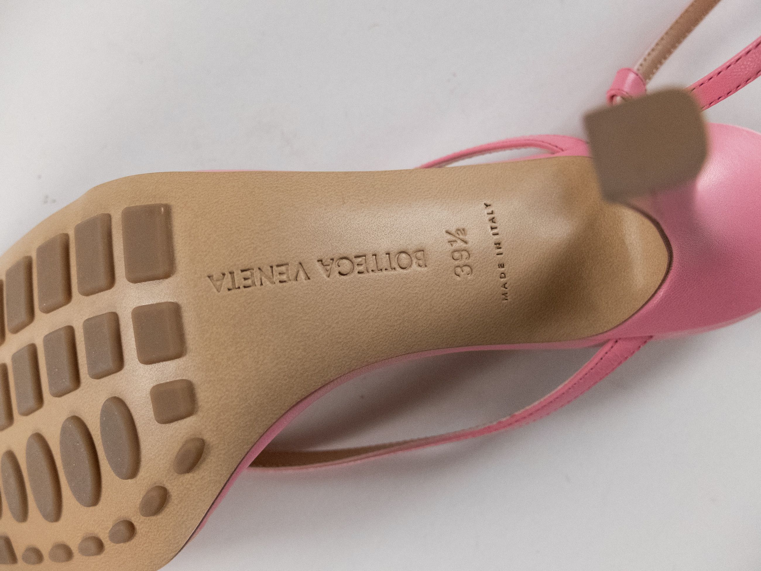 Bottega Veneta BOTTEGA VENETA Stretch blossom pink leather sandals 9.5 39.5 Size US 9.5 / IT 39.5 - 9 Thumbnail