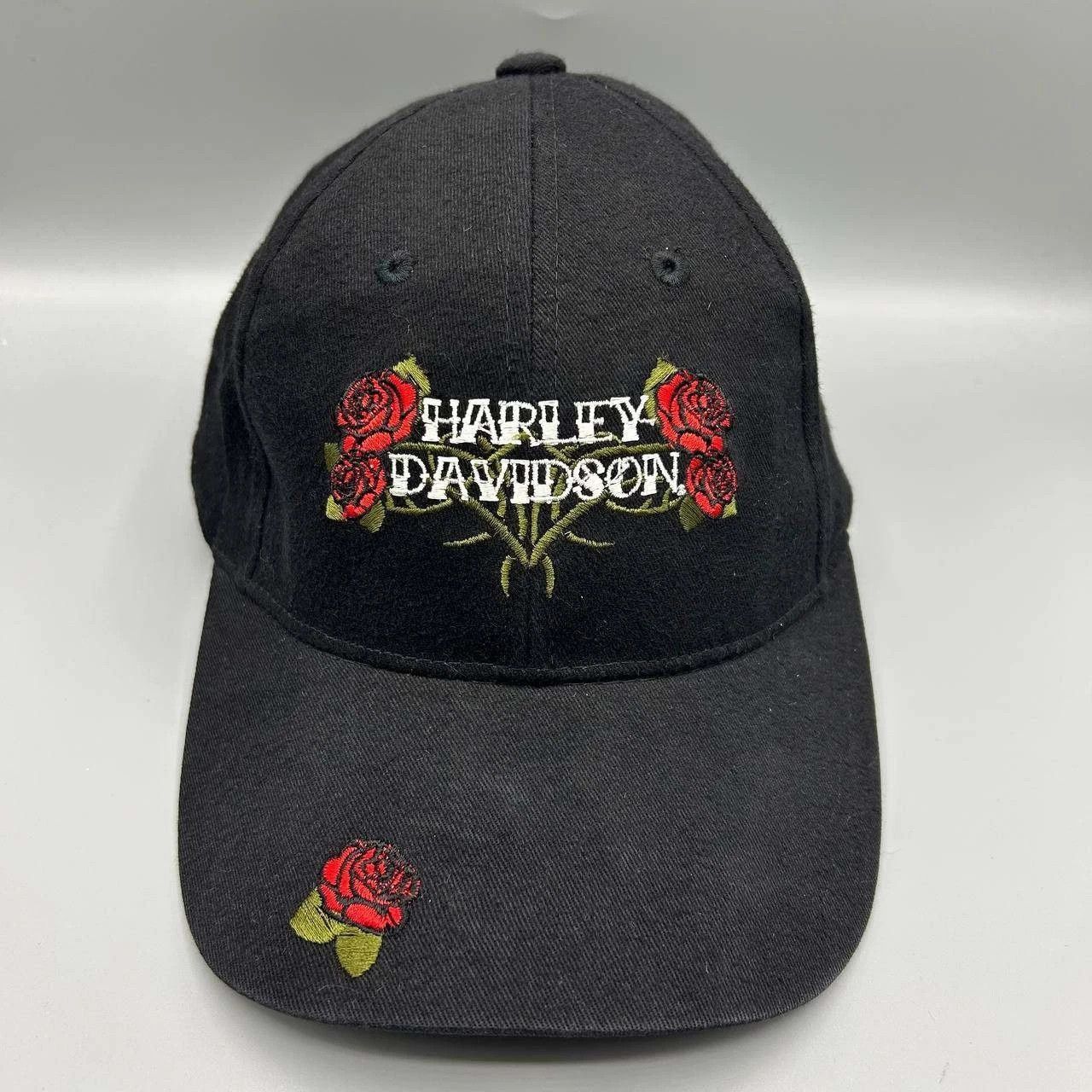 Harley Davidson Harley Davidson Motorcycles Hat Floral Strap Back Cotton Size ONE SIZE - 1 Thumbnail