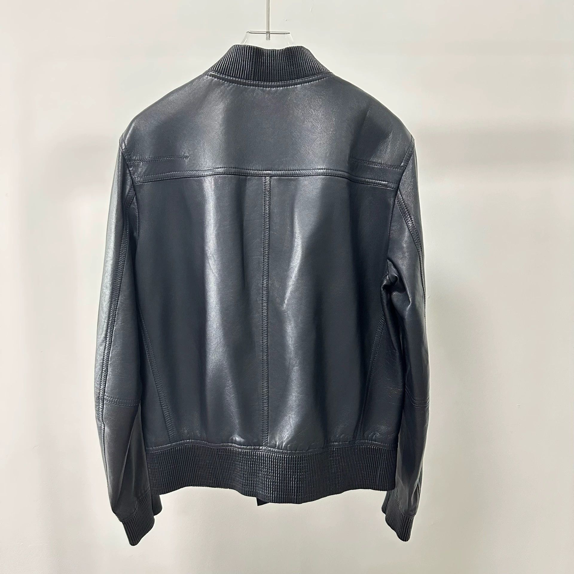 Dior Dior Navy Blue Sheepskin Baseball Collar Pilot Jacket 48 Size US M / EU 48-50 / 2 - 3 Thumbnail