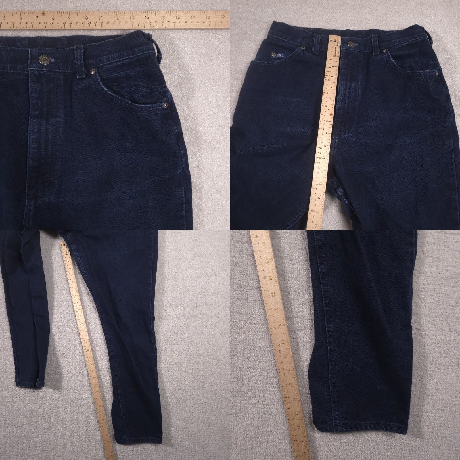 Lee VINTAGE Lee Jeans Womens 14 Dark Blue High Rise Relaxed Mom Tapered Denim 90s Size 36" / US 14 / IT 50 - 8 Thumbnail
