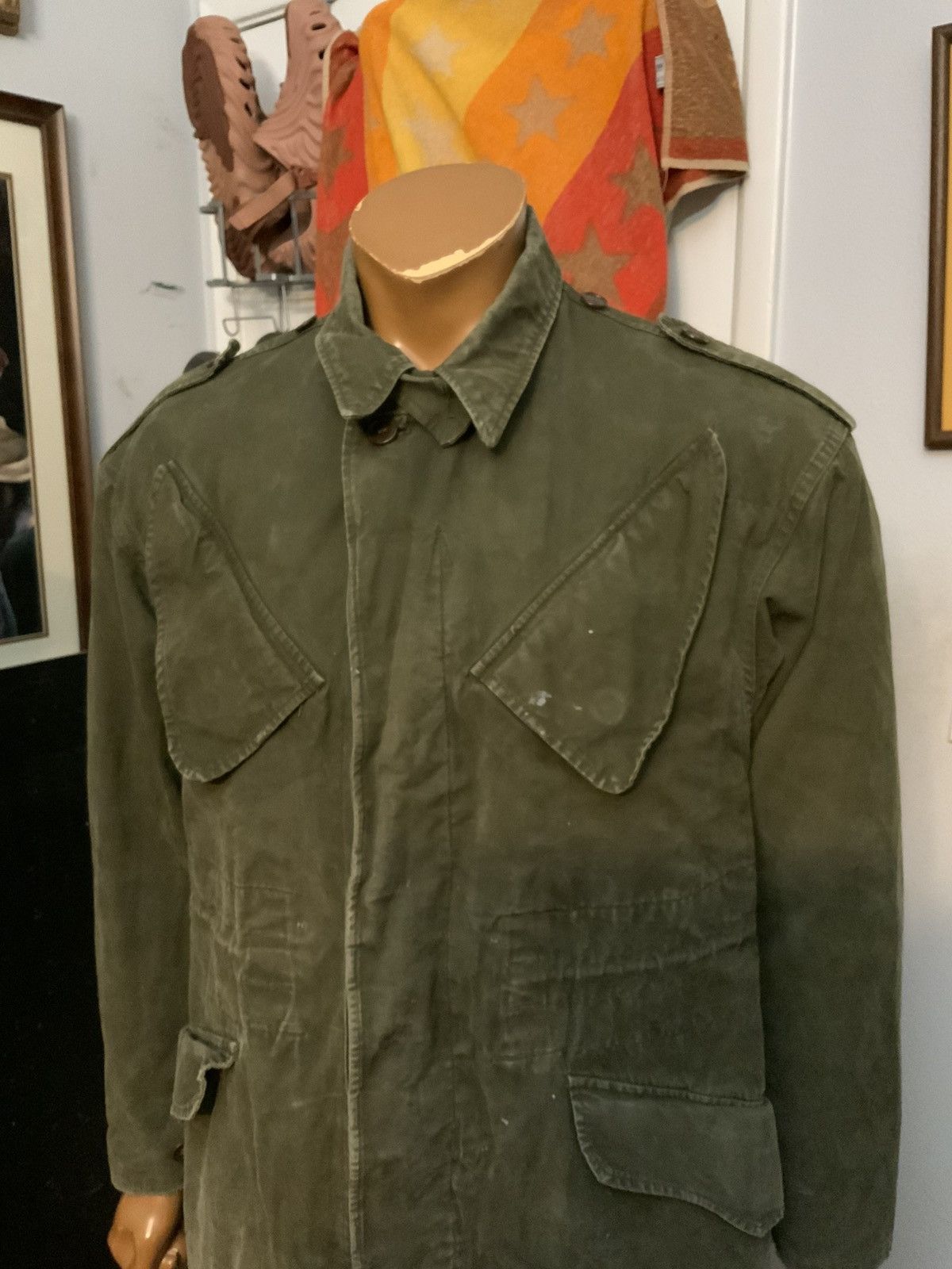 Vintage Vintage 50s 60s Dutch Military Army Field M60 Coat Jacket Size US M / EU 48-50 / 2 - 15 Thumbnail