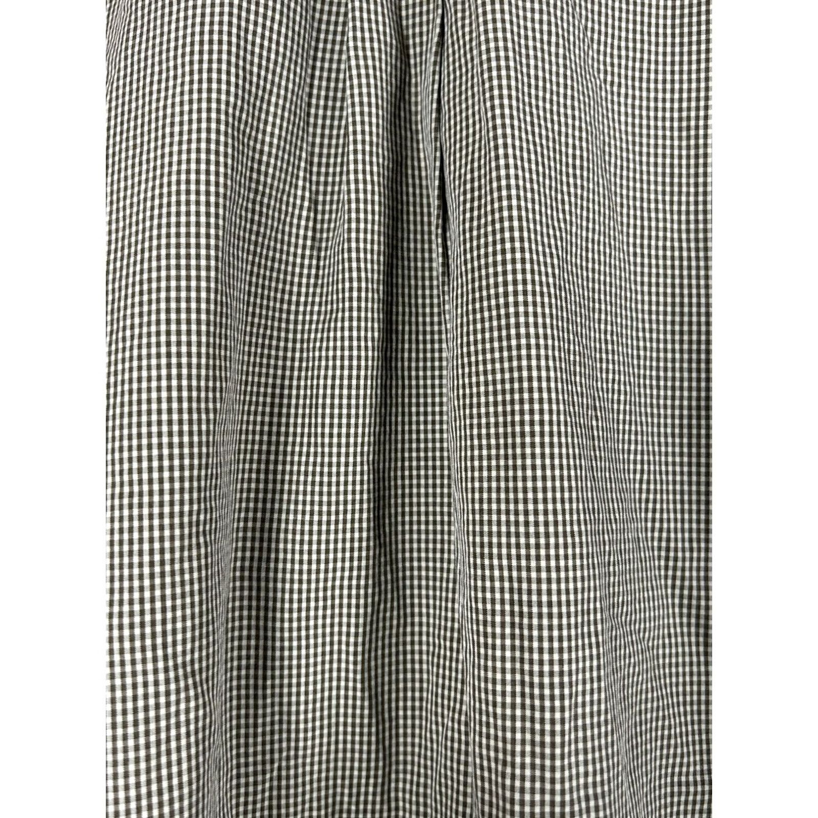 Faconnable Faconnable Shirt Mens Large Brown White Gingham Cotton Button-Up Long Sleeves Size US L / EU 52-54 / 3 - 2 Thumbnail