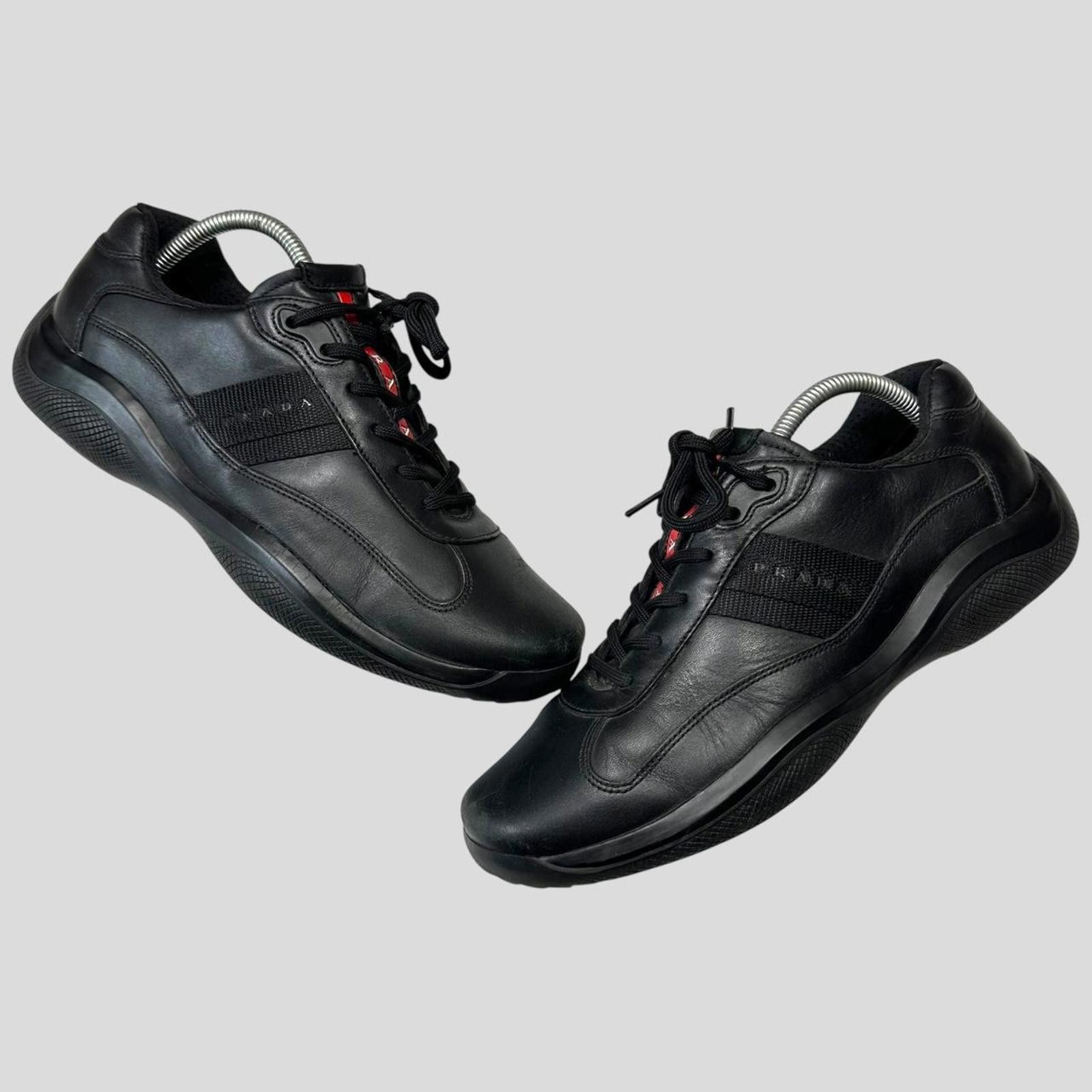 Prada Prada 2007 Cups Carbon Logo Triple Black - UK8 Size US 9 / EU 42 - 1 Thumbnail