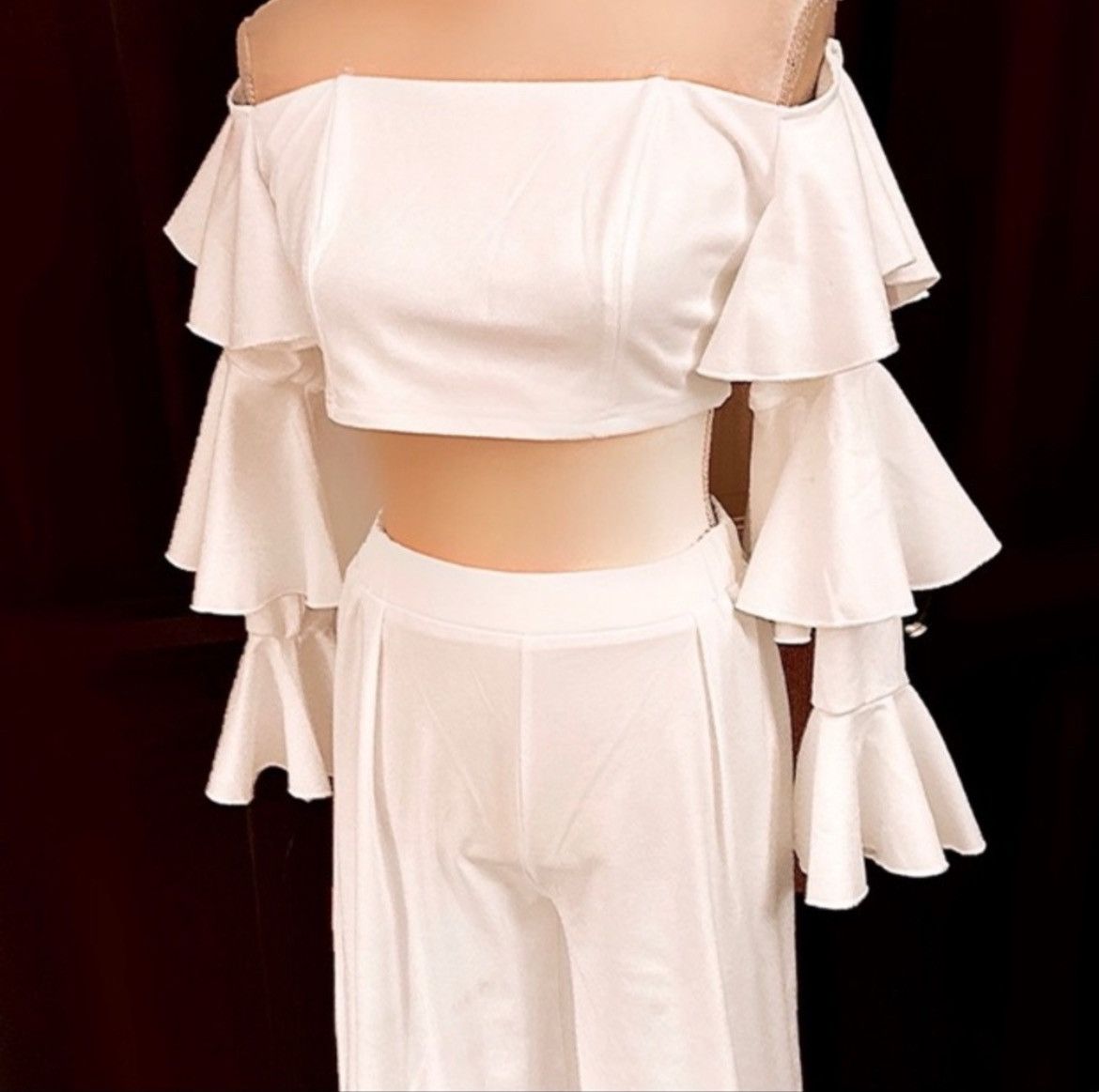 Designer × Other New, Liang Xuans Luxury Designer White 2 Piece Jumpsuit. Size 28" / US 6 / IT 42 - 15 Thumbnail