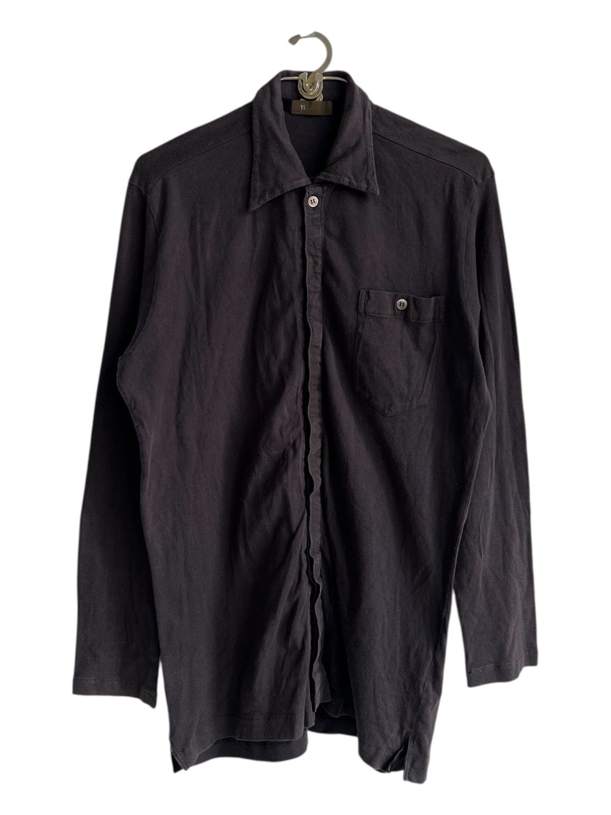 Yohji Yamamoto Vintage 1990s Yohji Yamamoto Hidden Button Up Overshirt Size US L / EU 52-54 / 3 - 1 Thumbnail