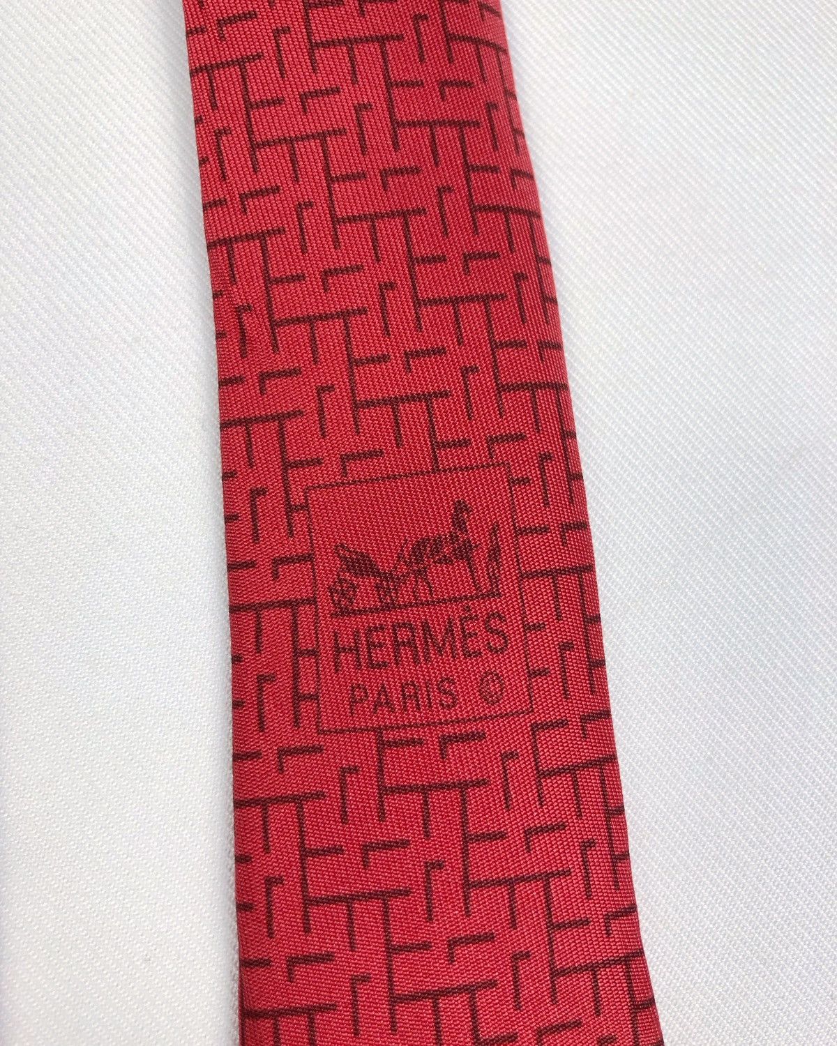 Hermes × Vintage Rare Vintage Hermes Silk Tie Made in France Size ONE SIZE - 5 Thumbnail