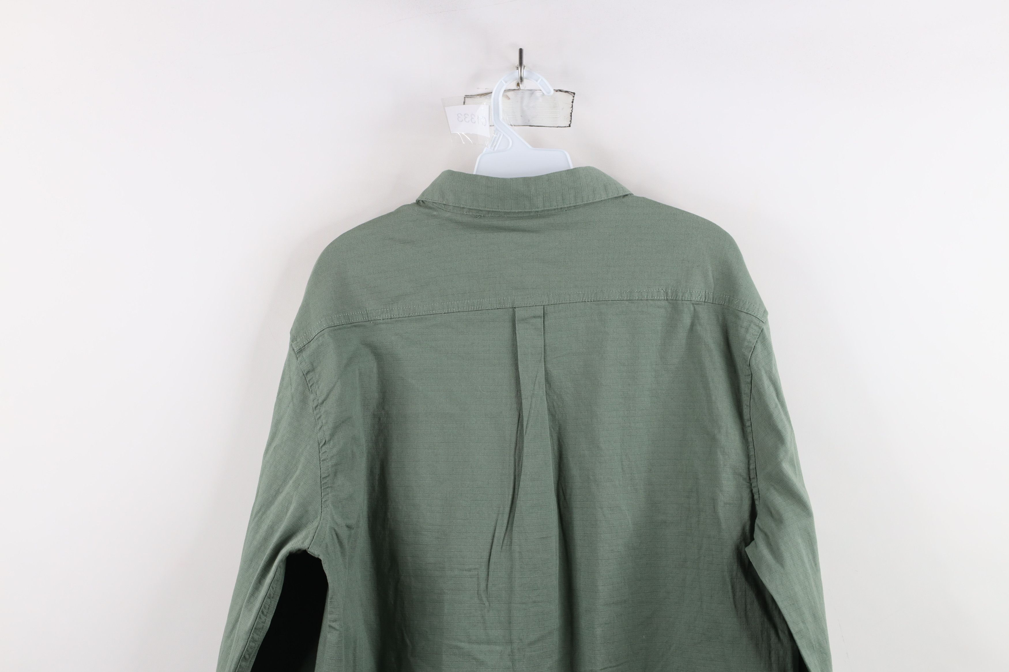 Onia × Vintage Onia Terrain Ripstop Collared Button Shirt Green Cotton Size US L / EU 52-54 / 3 - 12 Thumbnail