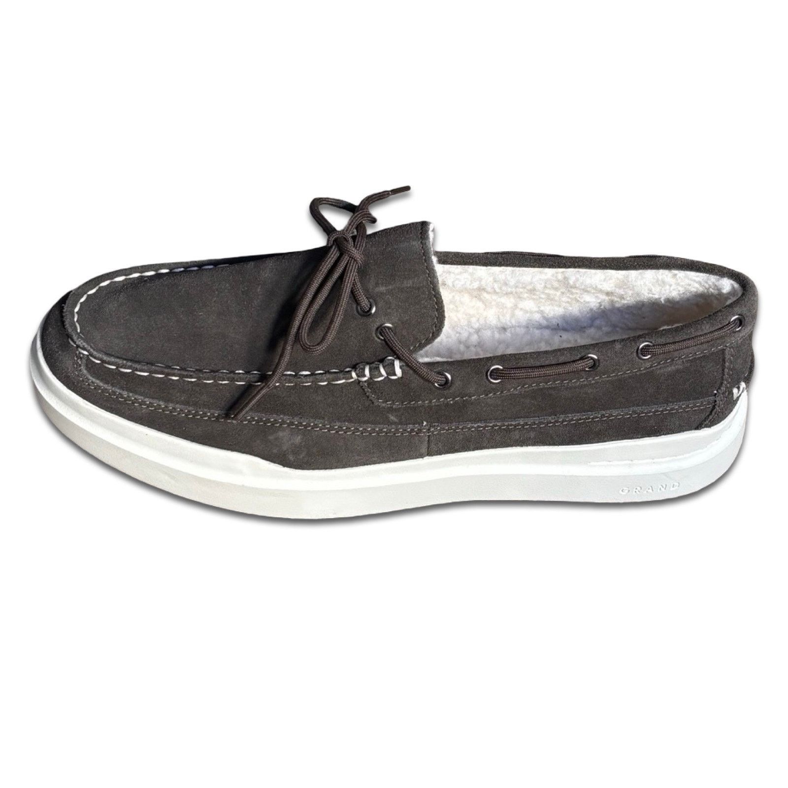 Cole Haan Cole Haan Grand Pro Rally Faux Fur Lined Suede Boat Shoes Size US 10.5 / EU 43-44 - 10 Thumbnail