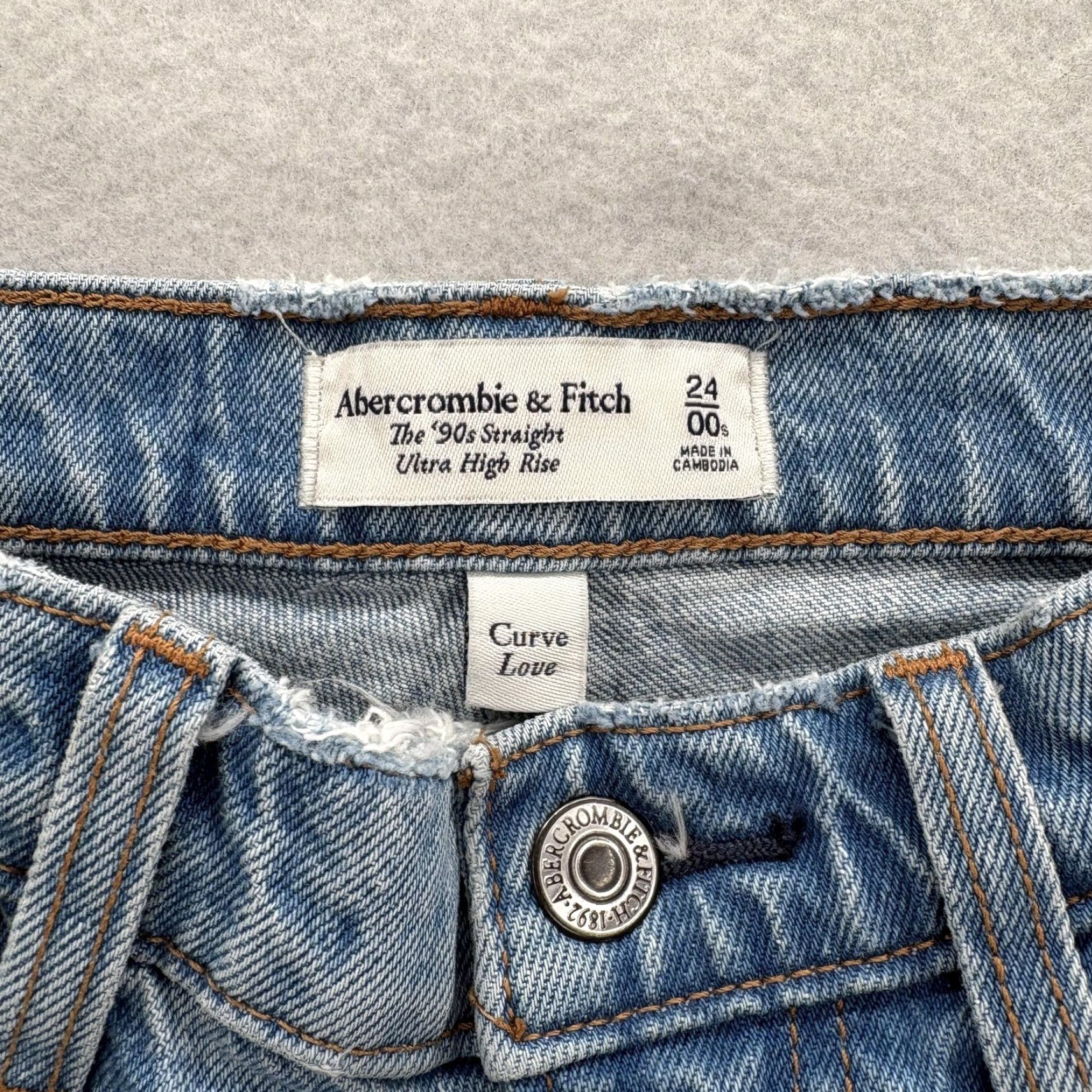 Abercrombie & Fitch Abercrombie & Fitch Jeans Womens 90s High Rise Curve Love 24/00S Blue Size 24" / US 00 / IT 34 - 4 Thumbnail