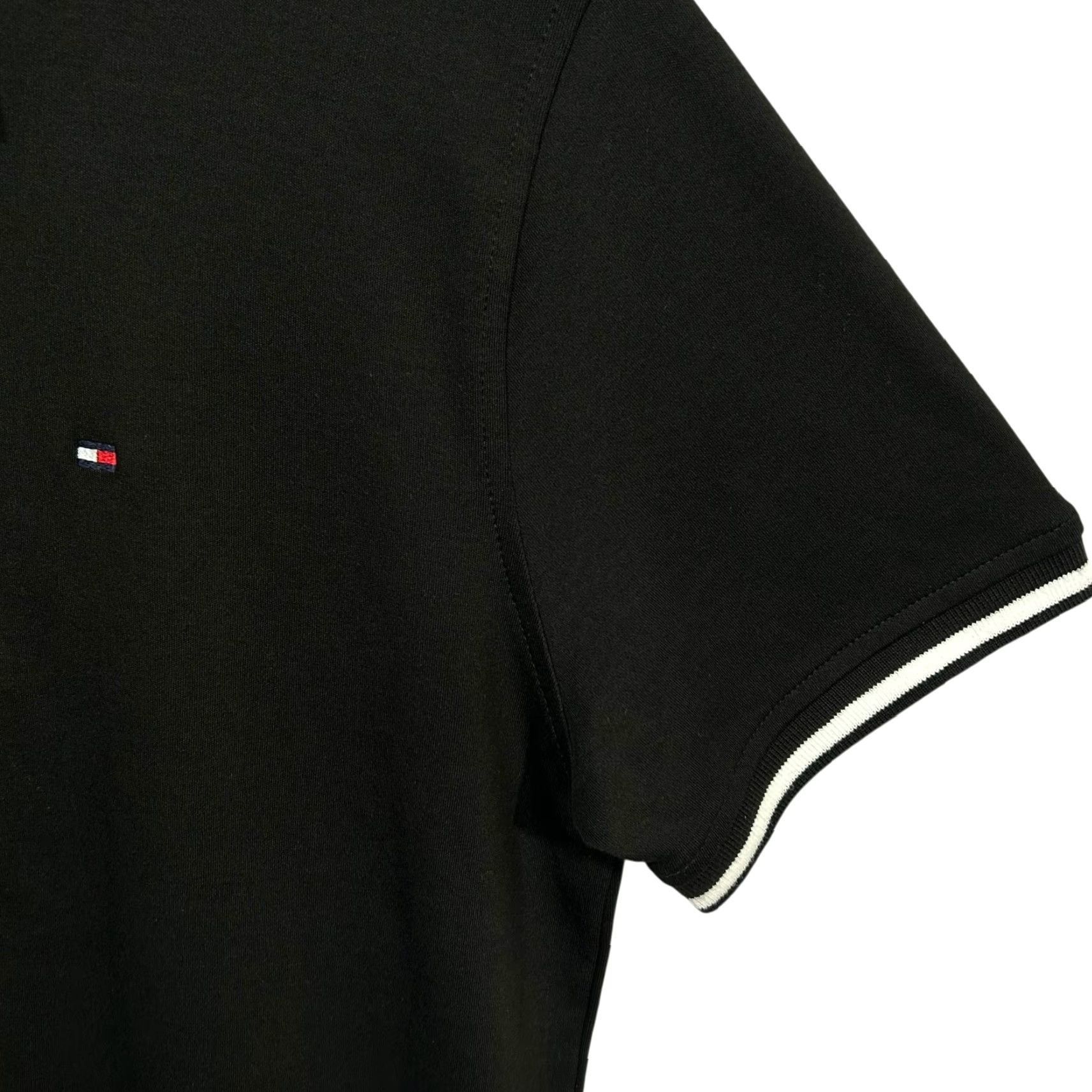 Tommy Hilfiger Tommy Hilfiger Polo Shirt Men L Cotton Short Sleeve Dark Sable Logo Knit Collared Chest 44 in Regular Fit Size US L / EU 52-54 / 3 - 3 Thumbnail
