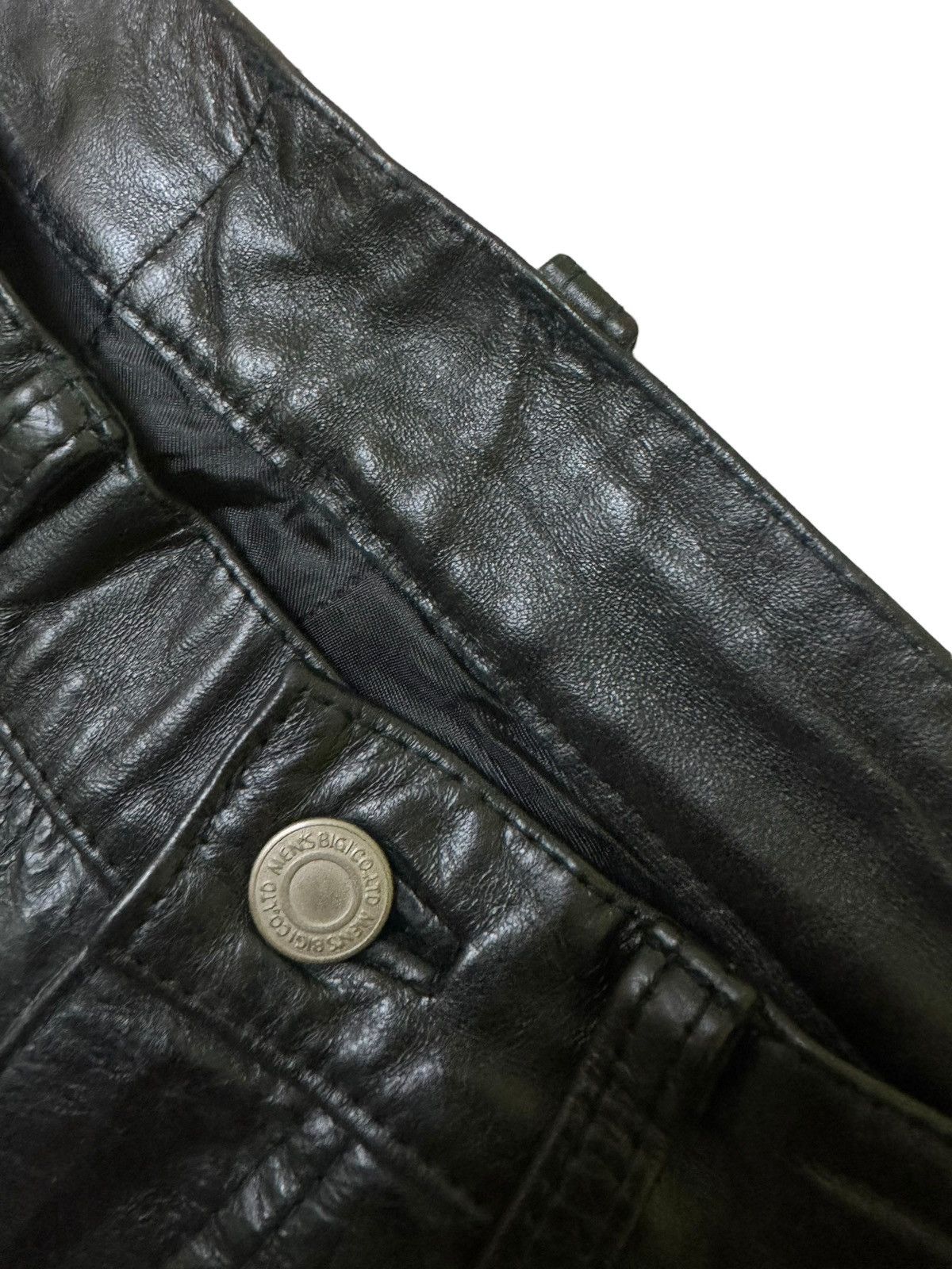Leather × Vintage VINTAGE RadmesS MEN'S BIGI BLACK FAUX LEATHER Size US 27 - 7 Thumbnail