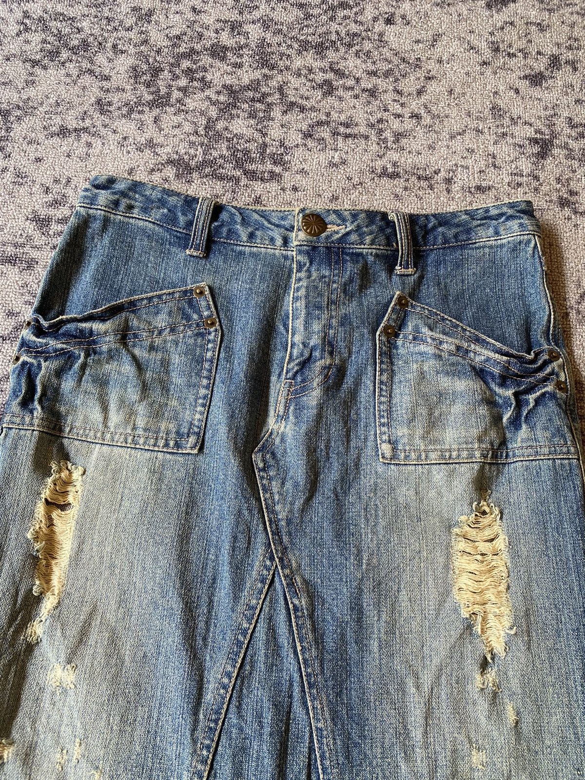 Hysteric Glamour Y2k unknow ifsixwasnine distressed skirt Size 29" - 6 Thumbnail