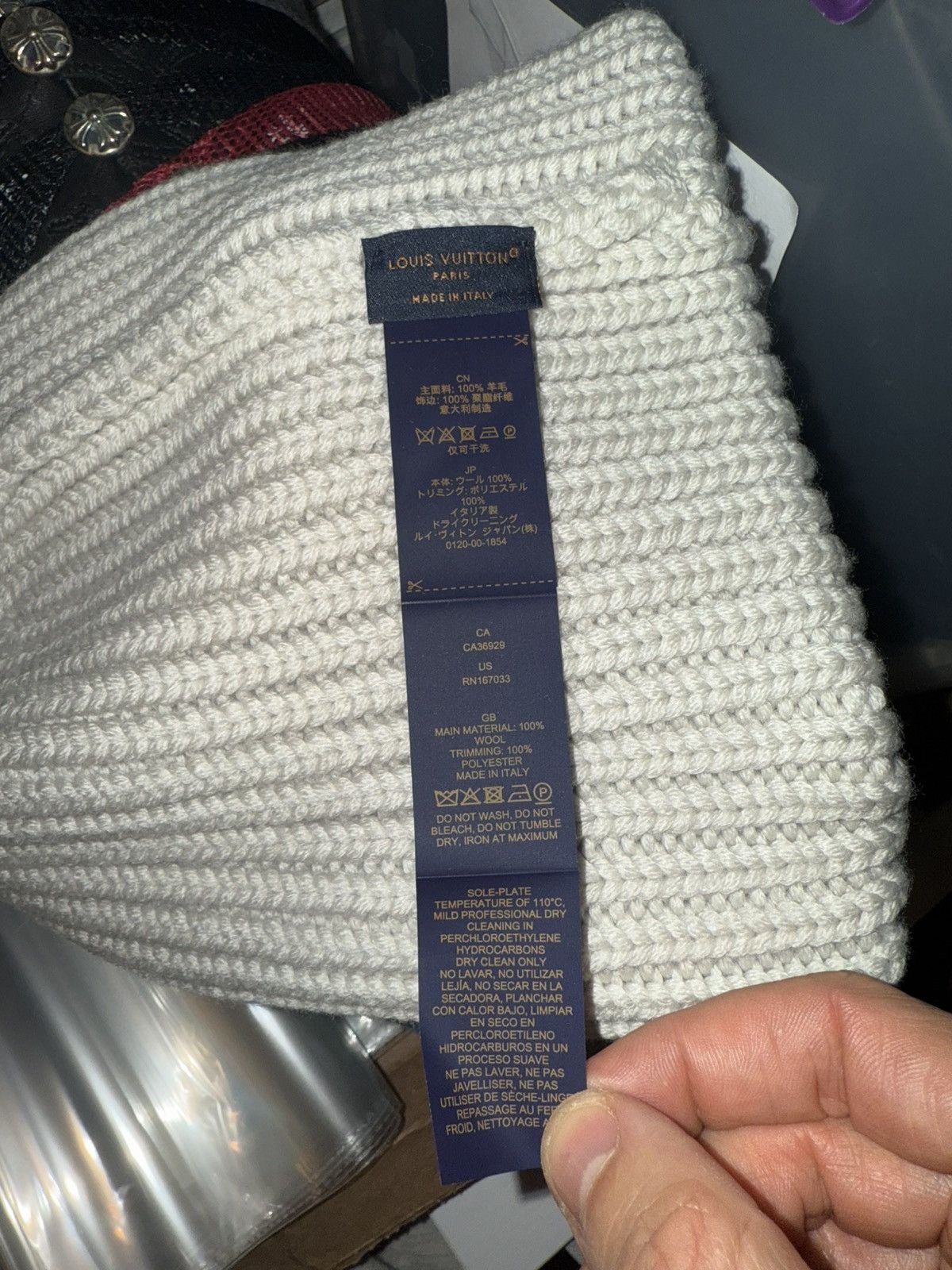 Louis Vuitton Louis Vuitton logo wool beanie Size ONE SIZE - 7 Thumbnail