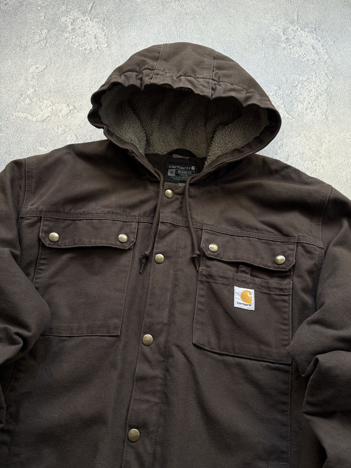 Carhartt Men’s Work Carhartt Jacket Brown Rare Size US XL / EU 56 / 4 - 2 Thumbnail