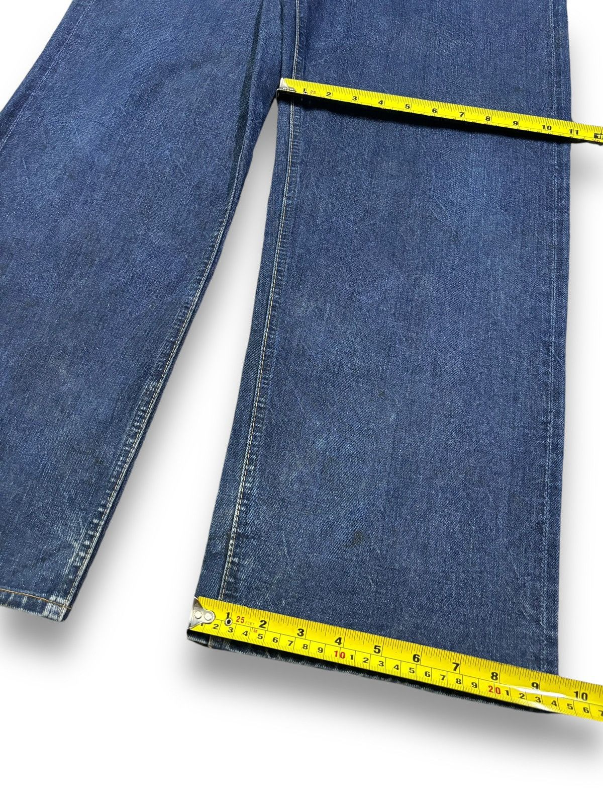Sugar Cane Vintage 1990s Sugar Cane’s Selvedge Buckle Back Baggy Jeans Size US 30 / EU 46 - 20 Thumbnail