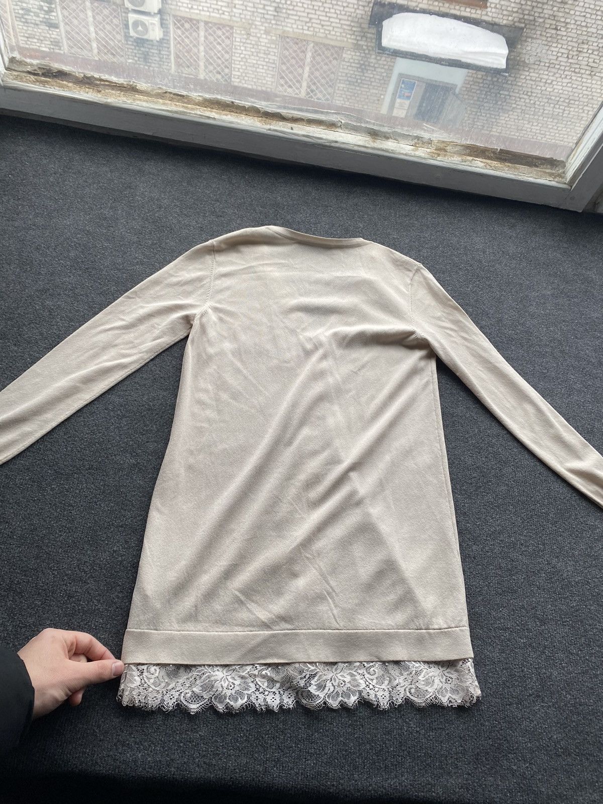 Blumarine 🔥Blumarine Unique Sweater Dress Beige wom sexy rare m sz Size M / US 6-8 / IT 42-44 - 14 Thumbnail