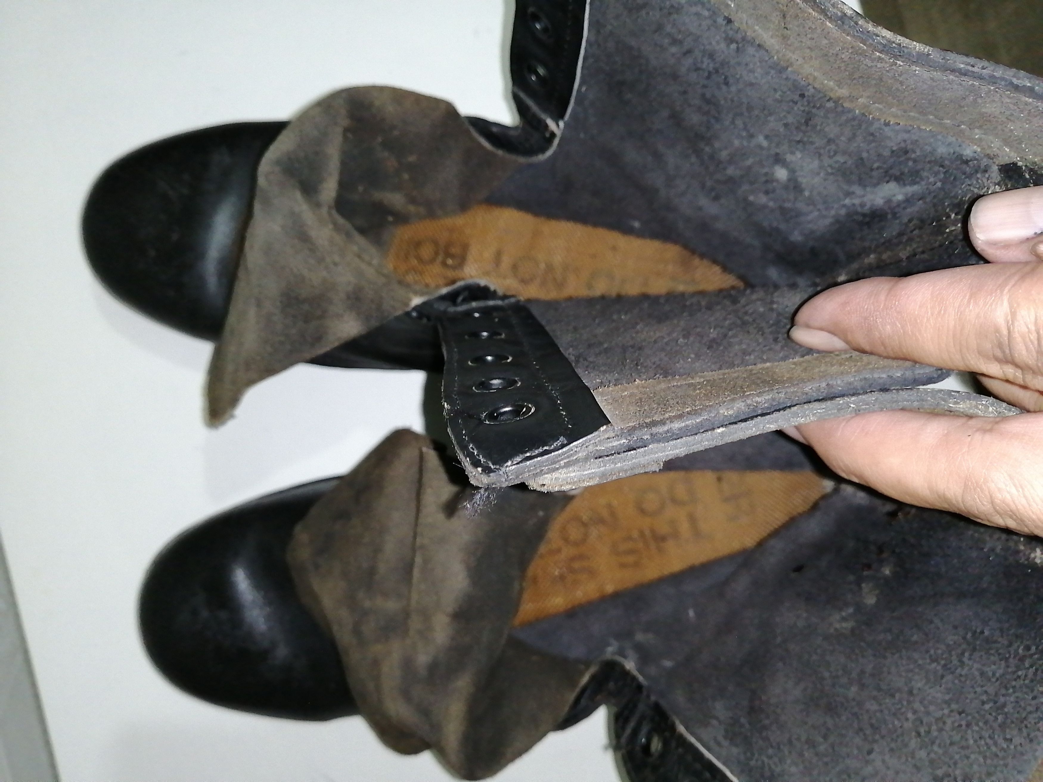 Vintage 1984 vintage combat boots by RO SEARCH Size US 12 / EU 45 - 10 Thumbnail