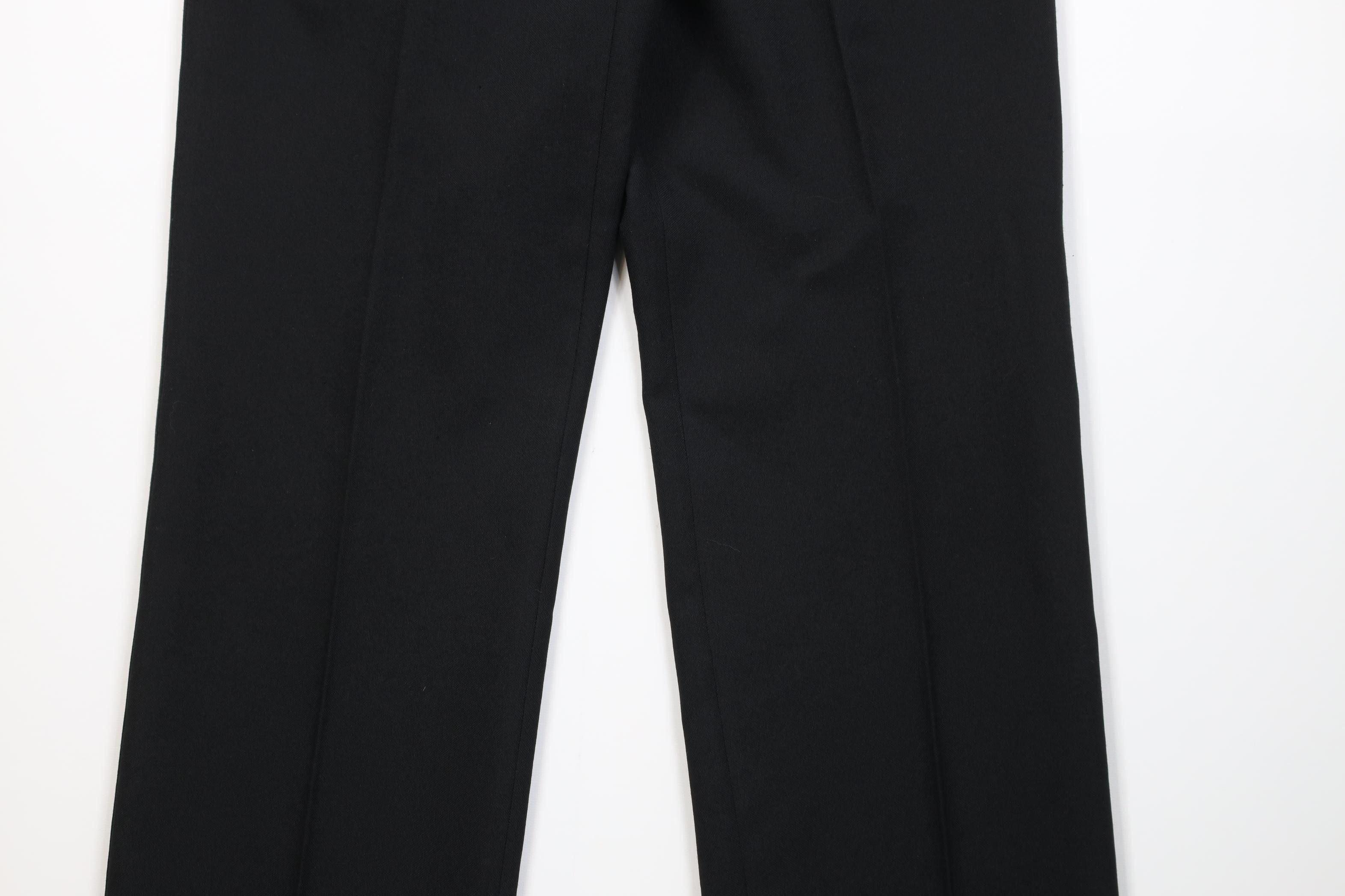 Vintage Vintage 90s Streetwear Knit Straight Leg Chino Pants Black Size US 33 - 3 Thumbnail