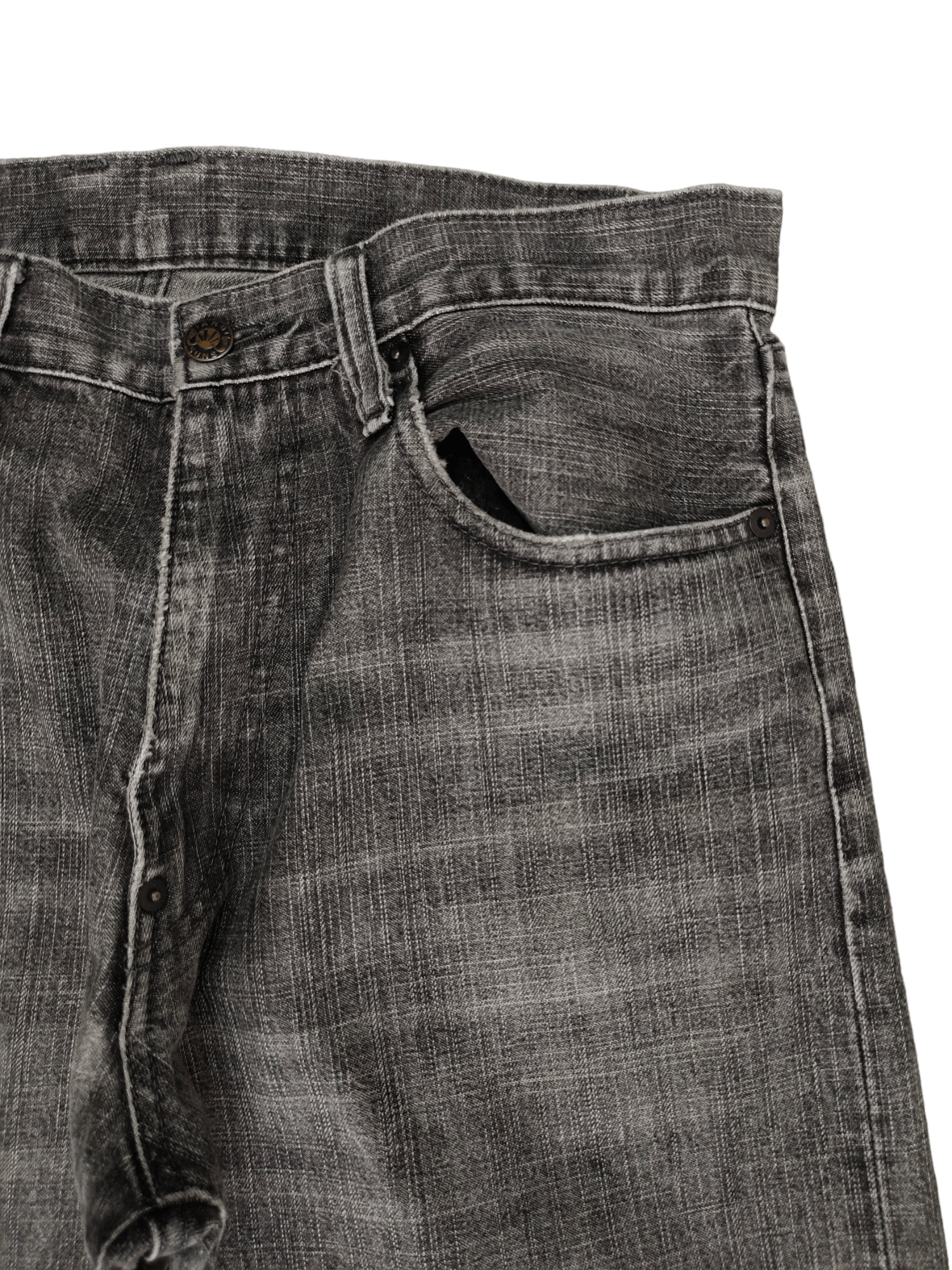 Comme des Garcons × Undercover And Suns Japan Studded Pocket Faded Black Denim Jeans Size US 32 / EU 48 - 11 Thumbnail
