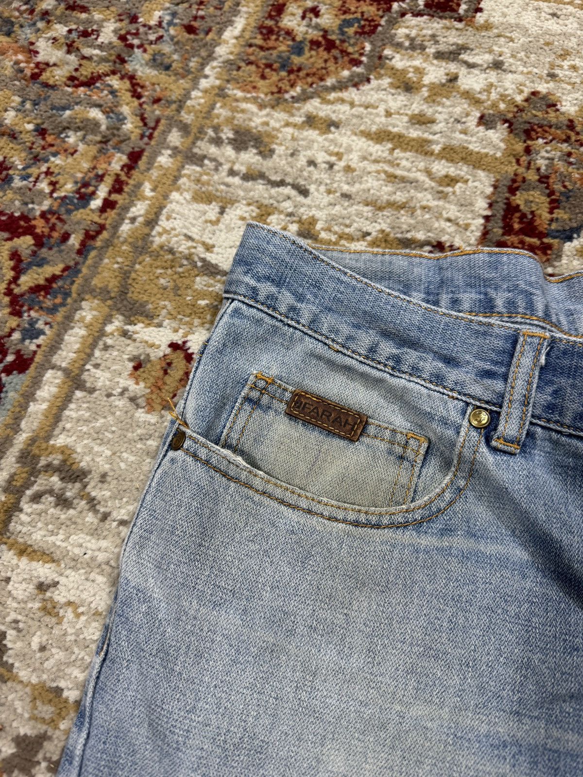 Vintage ᶠᵃⁿᶜʸᵍᵘʸ Vintage Baggy Washed Denim Jeans Wide leg Y2K Size US 36 / EU 52 - 7 Thumbnail