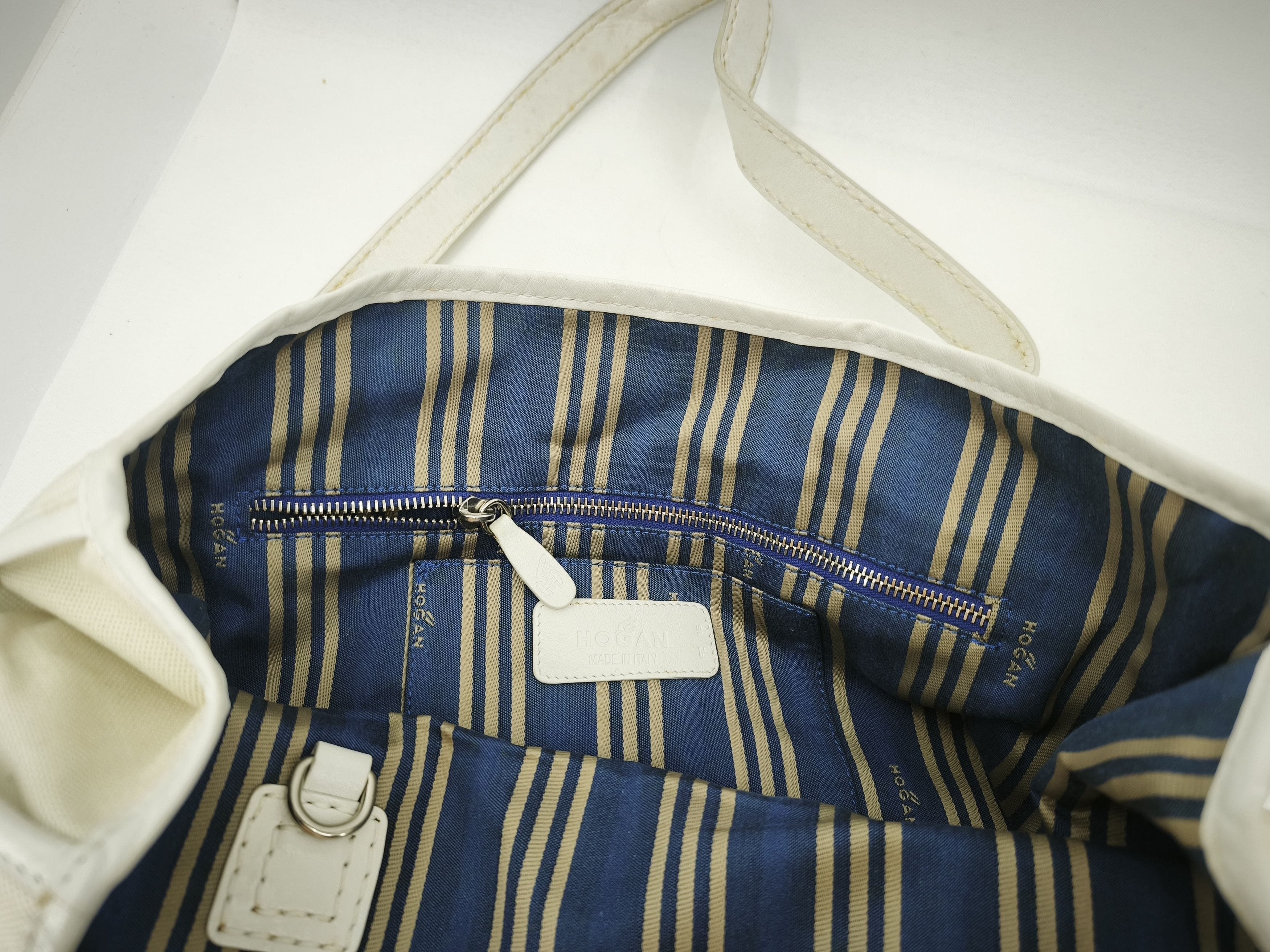 Hogan HOGAN White canvas expandable tote bag Size ONE SIZE - 14 Thumbnail