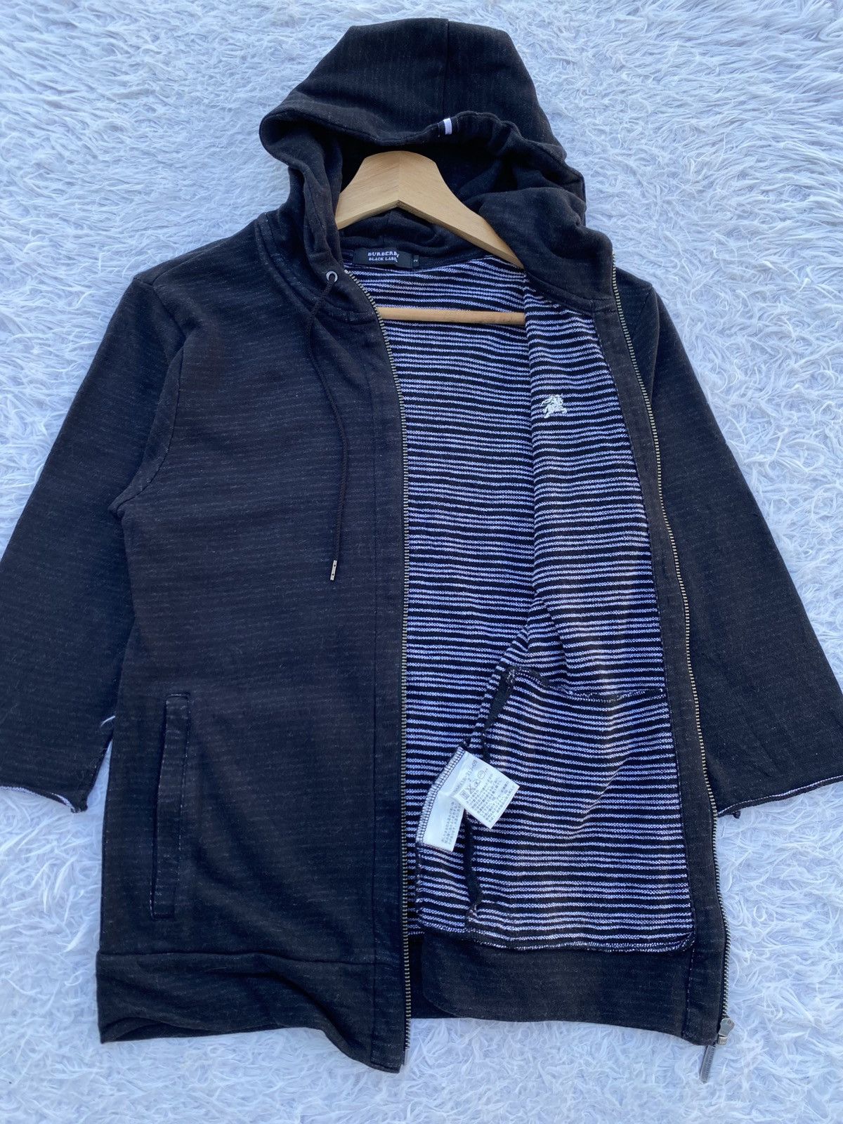 Burberry Rare Vintage Burberry Black Label 3/4 Sleeves Zip Up Sweater Size US S / EU 44-46 / 1 - 13 Thumbnail
