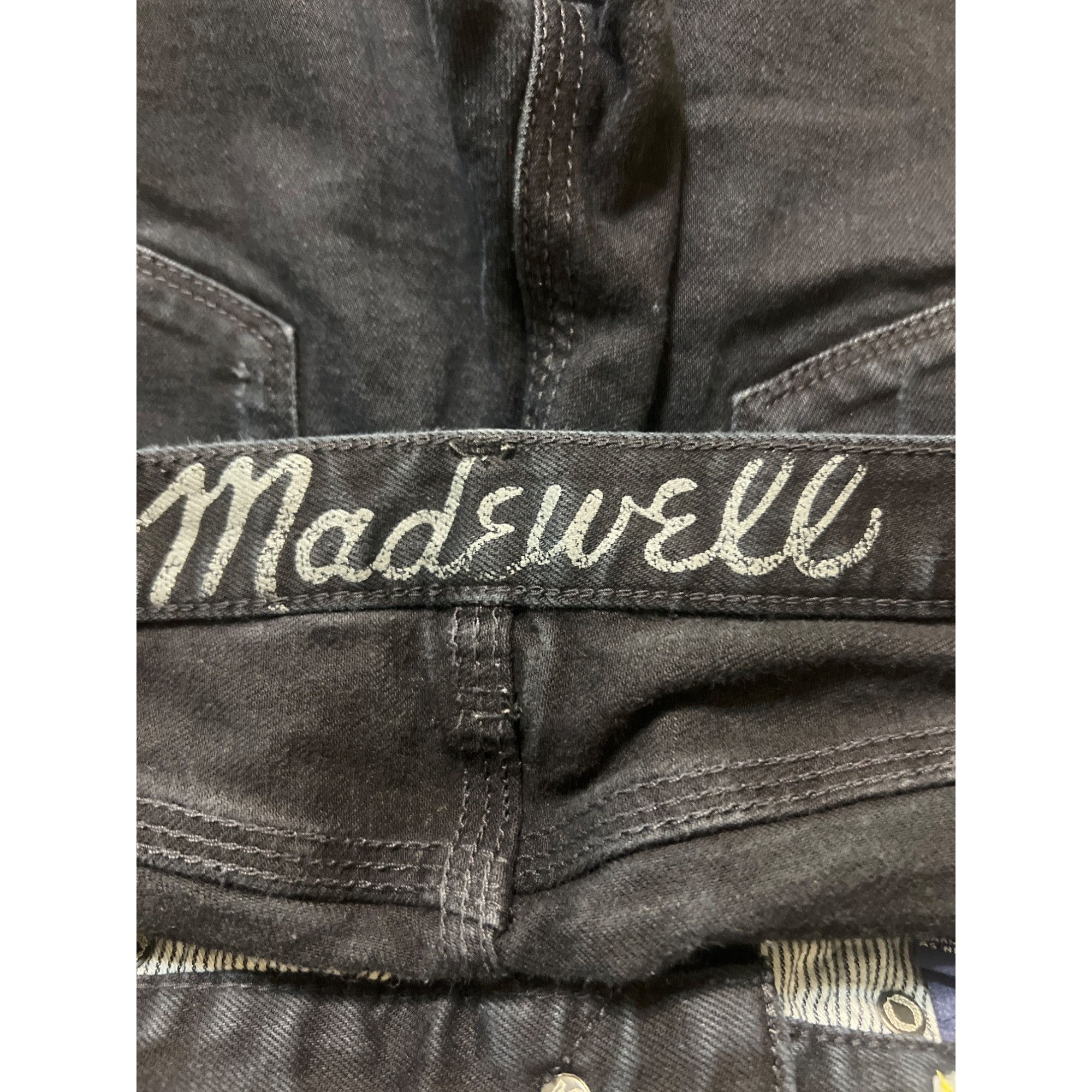 Madewell Madewell Black Skinny Low Distressed Jeans Denim Holes Butto Size 25" / US 0 / IT 36 - 6 Thumbnail