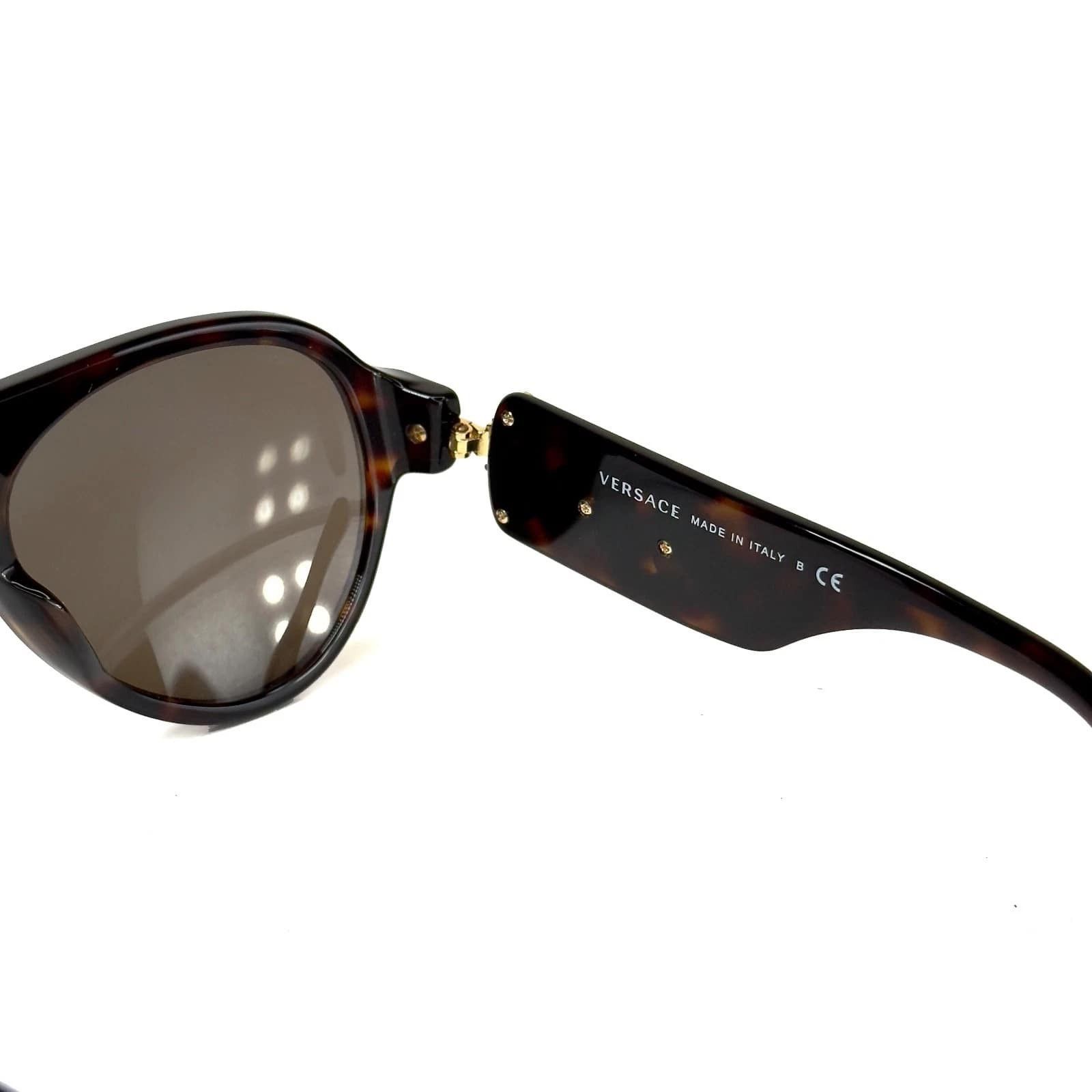 Versace VERSACE VE4323 4323 Rock Icon Baroque Aviator Sunglasses Size ONE SIZE - 4 Thumbnail