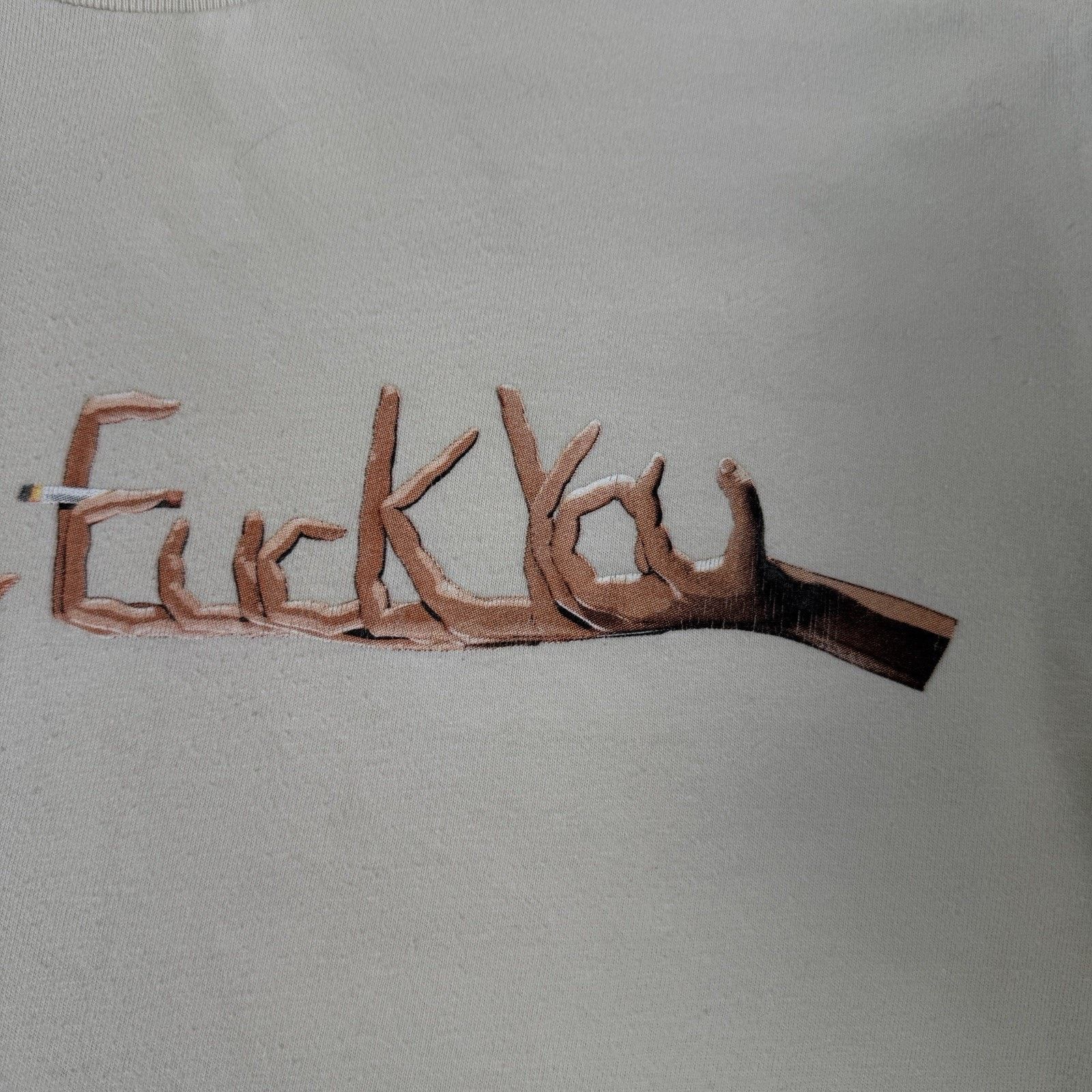 Supreme Supreme F**k You Tee FW18 Men's Size M Beige Size US M / EU 48-50 / 2 - 2 Thumbnail