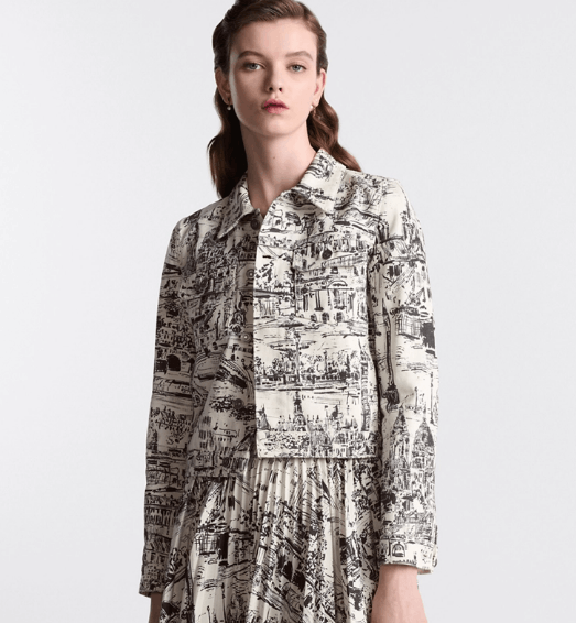 Dior o1w1db10925 442V11 Jacket in White/Black Size L / US 10 / IT 46 - 4 Thumbnail
