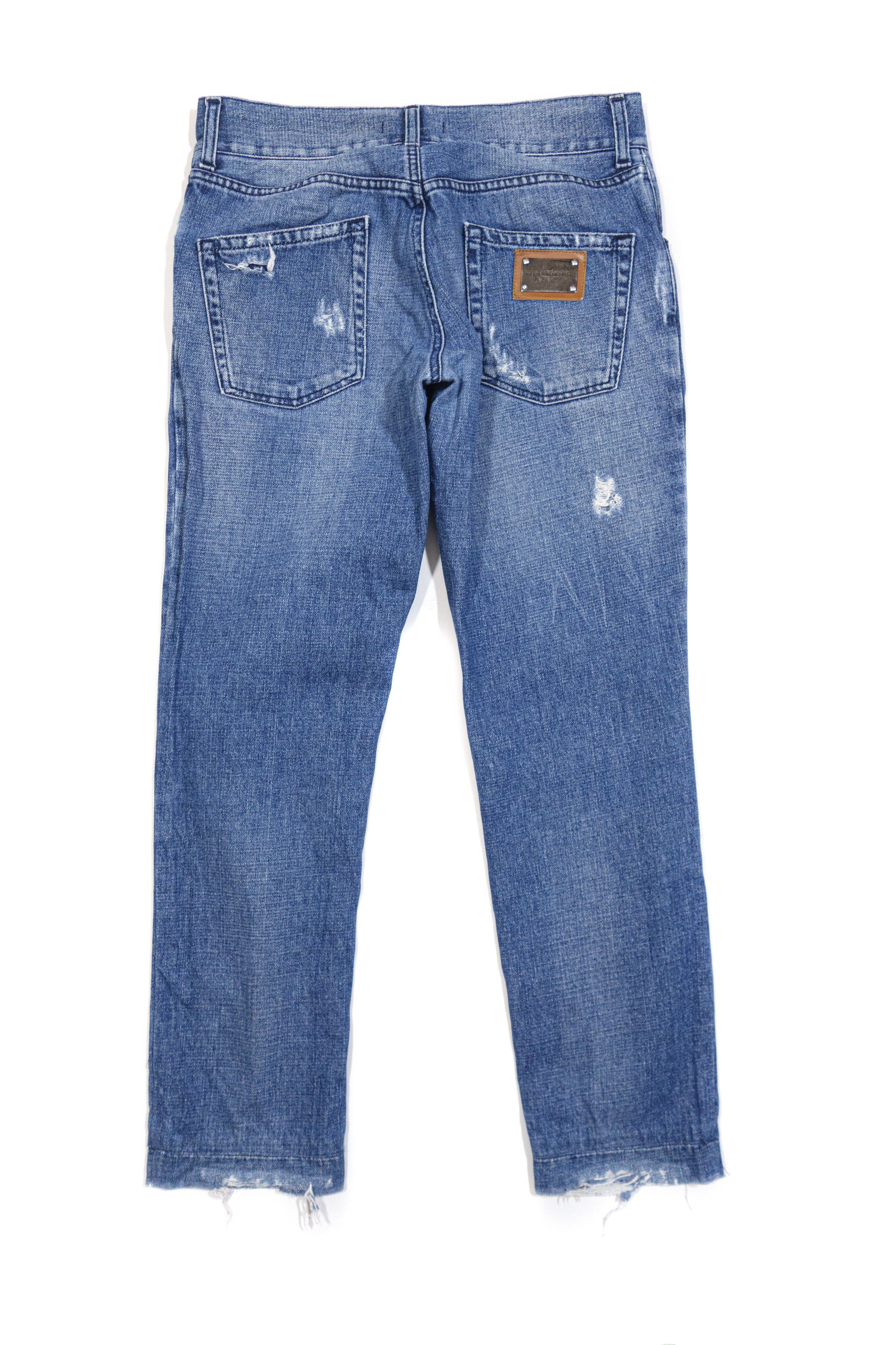 Dolce & Gabbana Class 16 Logo Metal Mud Distressed Jeans Size US 32 / EU 48 - 2 Thumbnail