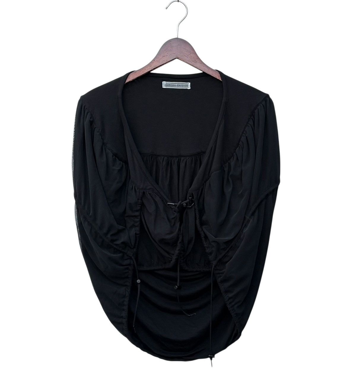 Tsumori Chisato Tsumori Chisato Black Top Rayon Miyake Blouse Size M / US 6-8 / IT 42-44 - 2 Thumbnail