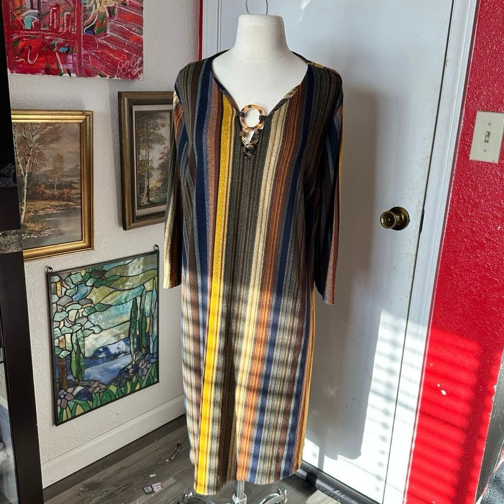 Other tacera bohemian striped dress Size XXL / US 16-18 / IT 52-54 - 1 Thumbnail