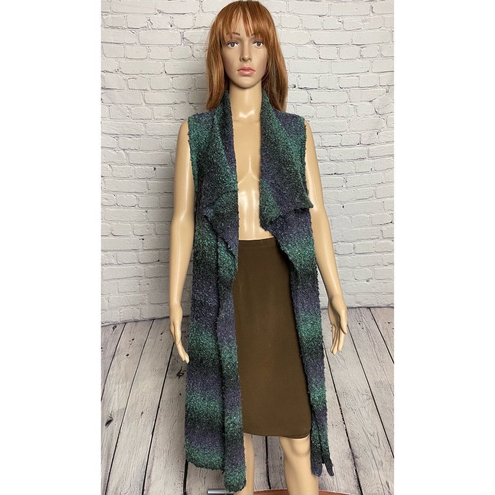 Chicos Chico's Washed Stripe Rowan Vest Size 2 US L Size L / US 10 / IT 46 - 5 Thumbnail