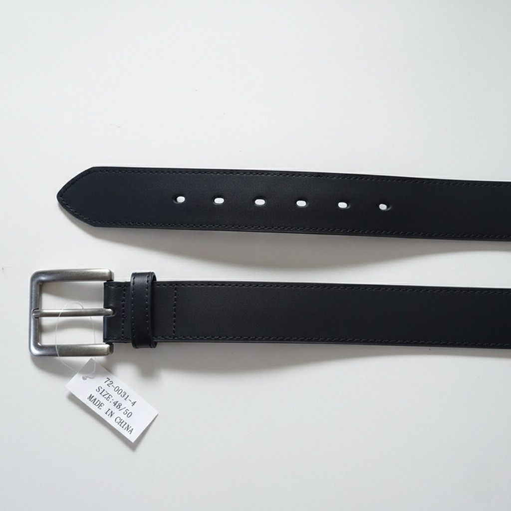 Other King Size 48"-53" Belt NWT Black Leather Reinforced Silver Size ONE SIZE - 5 Thumbnail