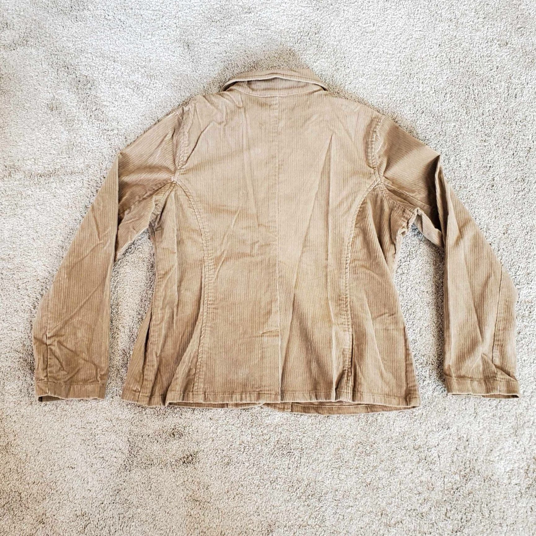 Vintage VINTAGE Halston Jeans Corduroy Stretch Women’s Jacket Blazer Tan Medium M Size 32" / US 10 / IT 46 - 5 Thumbnail