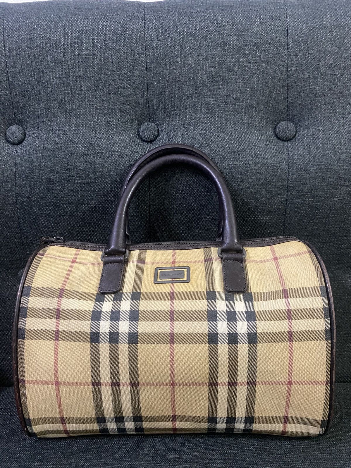 Burberry × Vintage Vintage Burberry Checked Duffle Bag Size ONE SIZE - 2 Thumbnail
